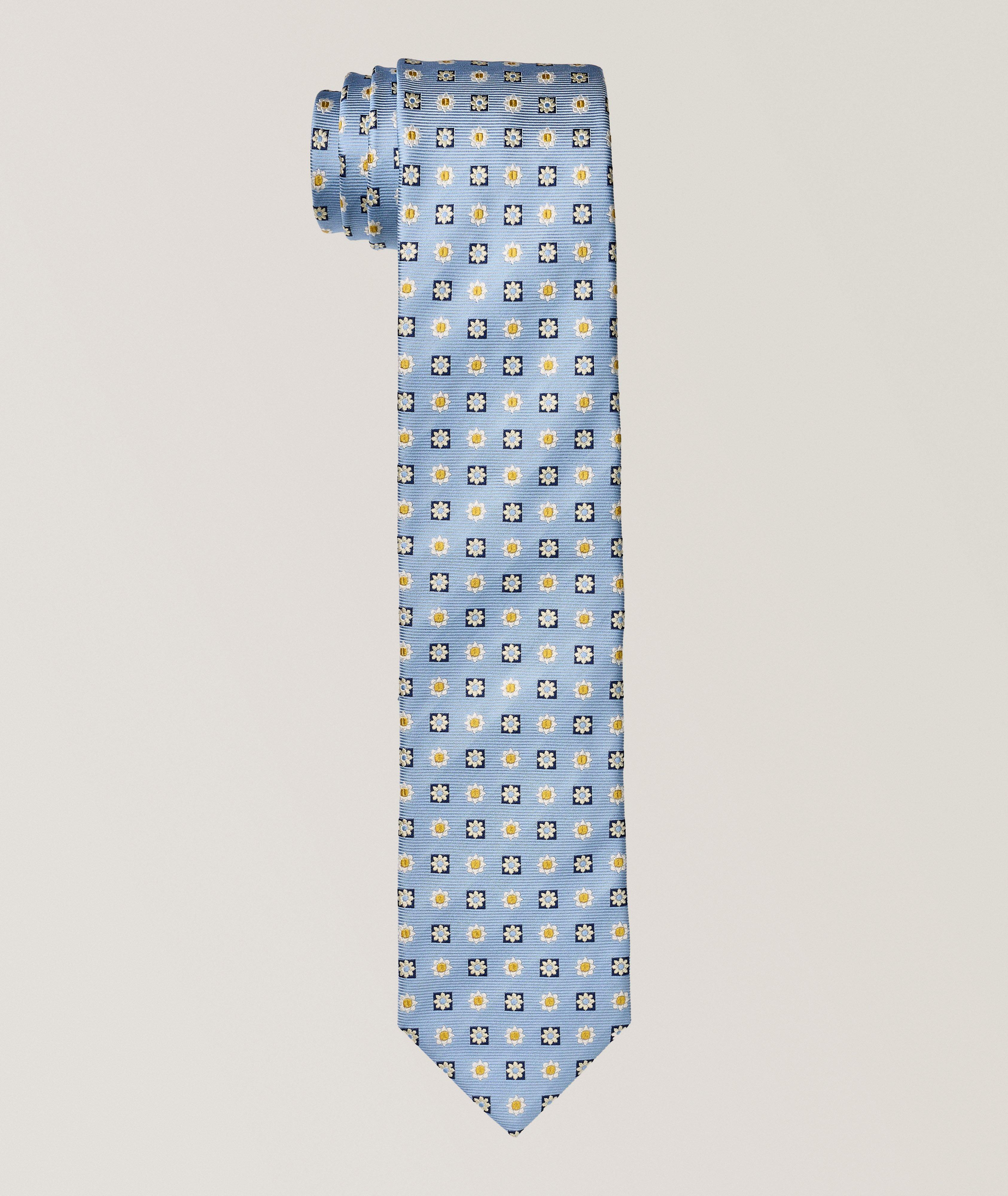 Floral-Dot Silk Tie image 0