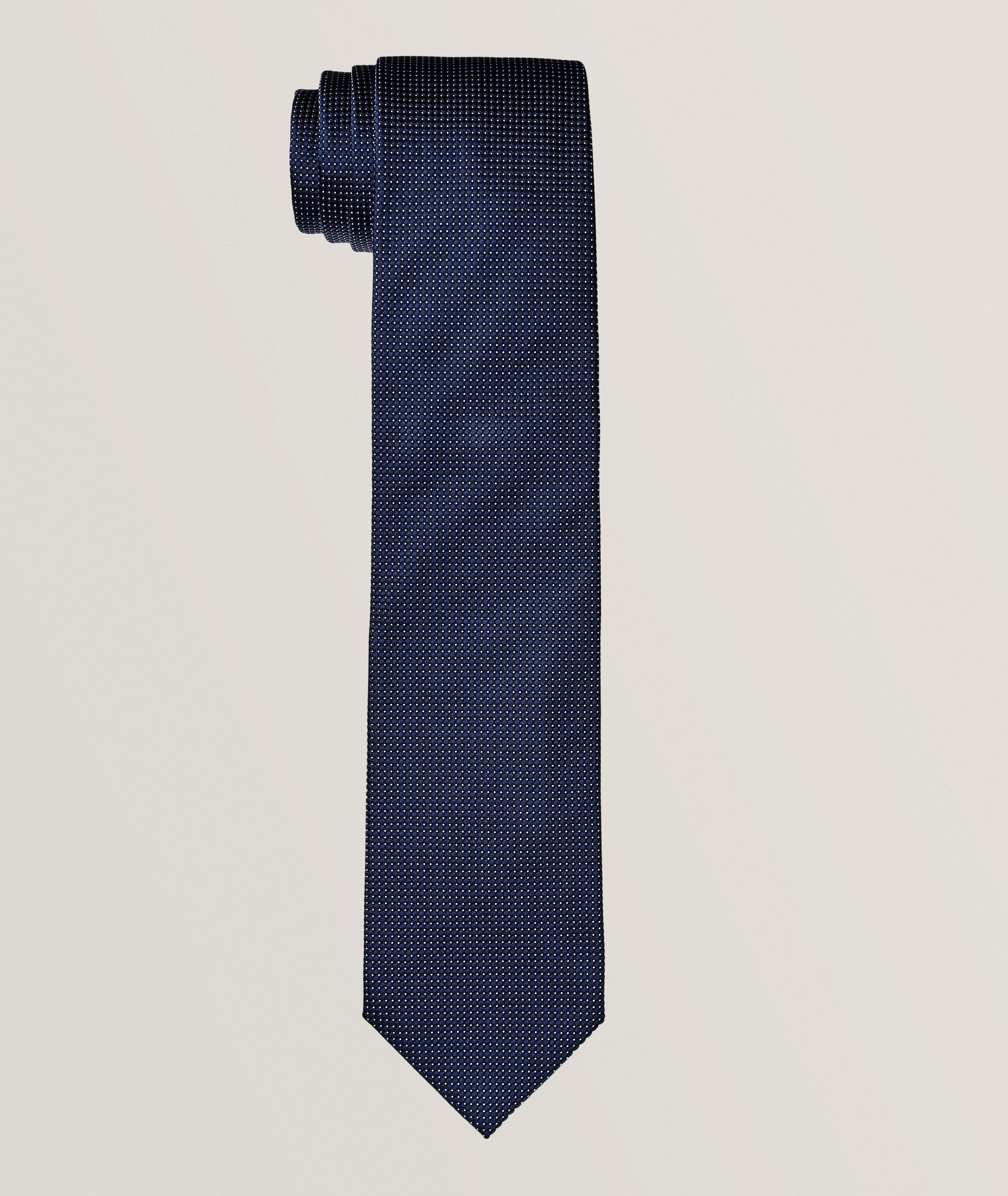 Micro-Pin Dot Silk Tie  image 0