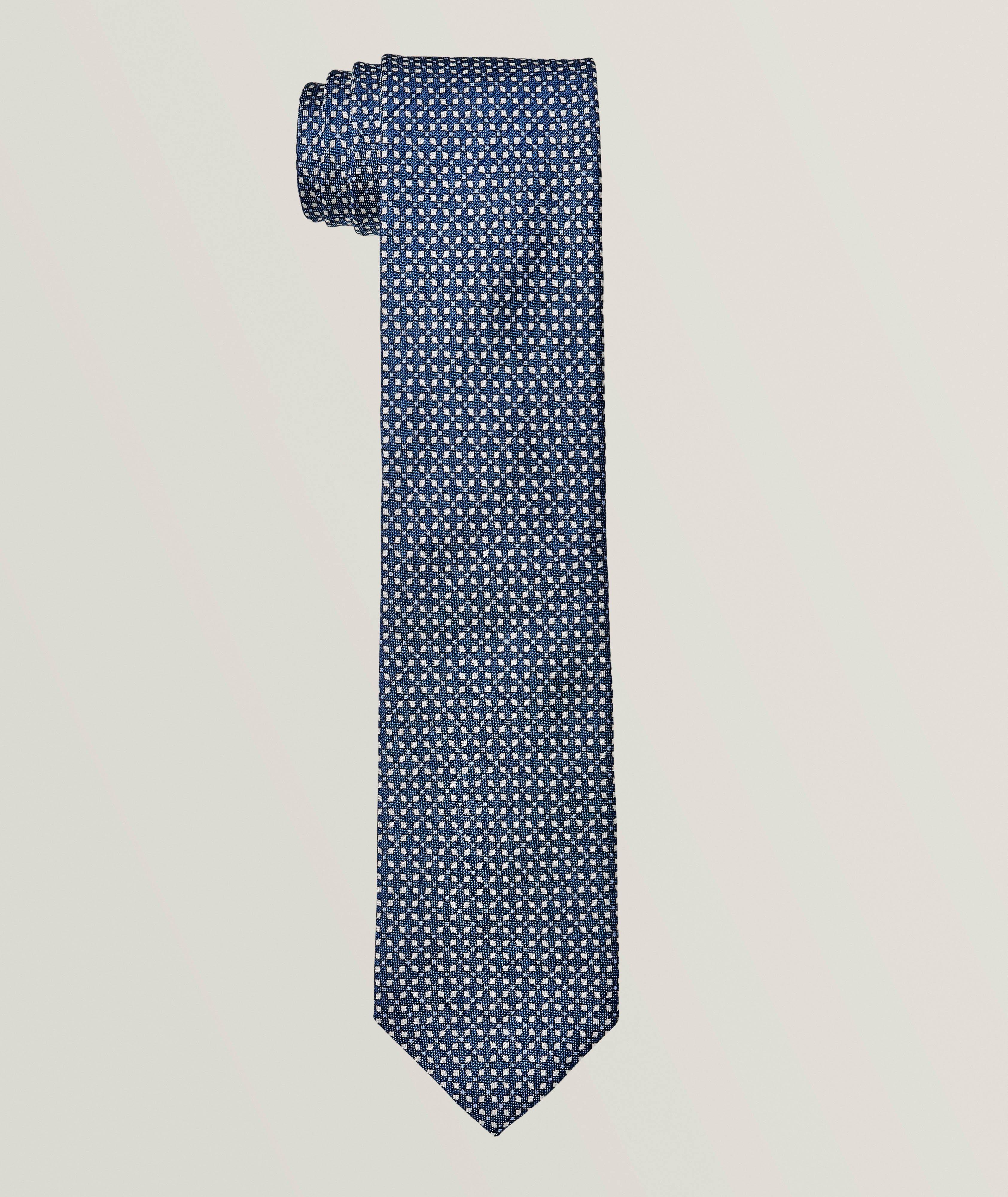 Micro-Dot Silk-Linen Tie image 0