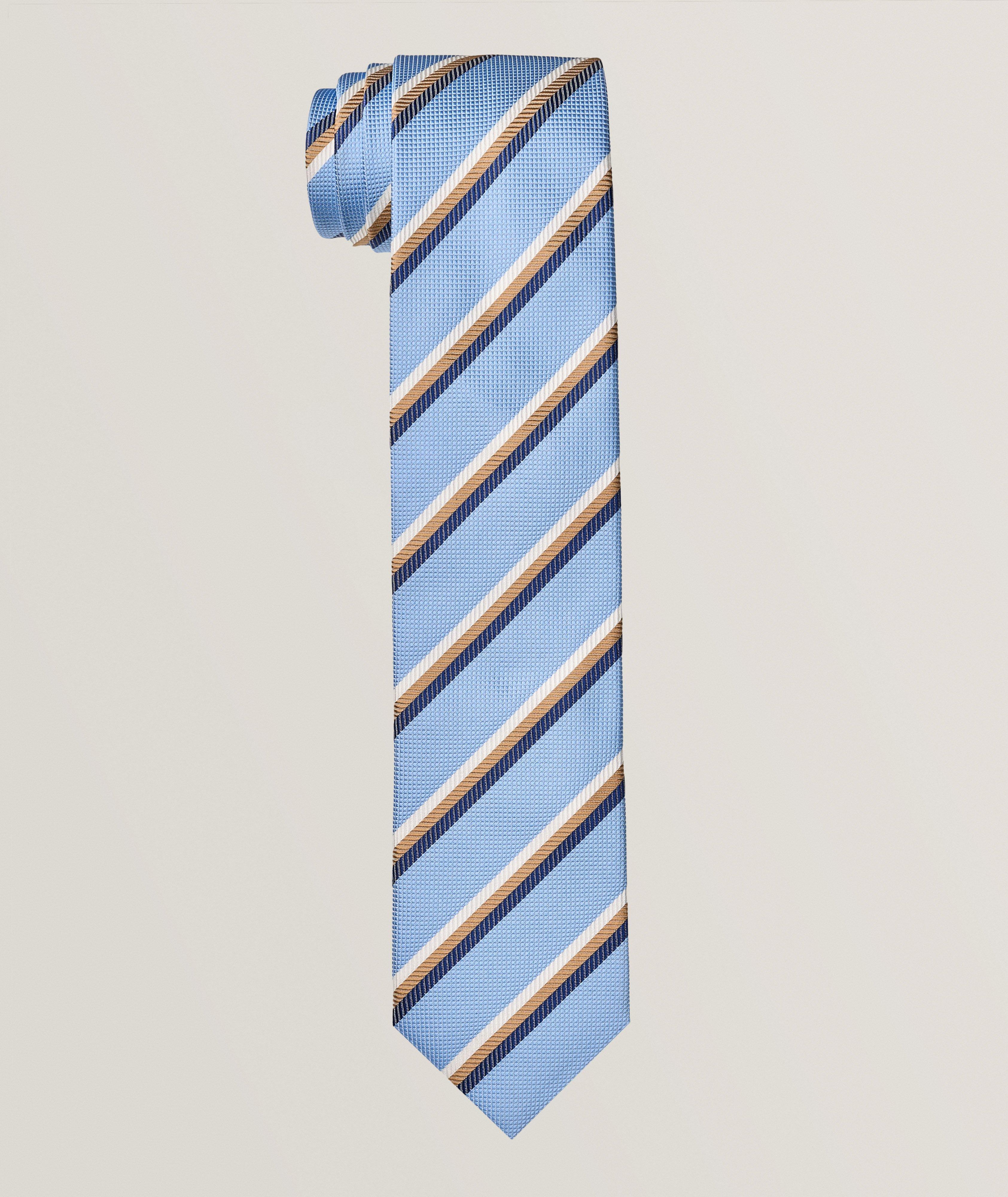 Stripe Silk Tie image 0