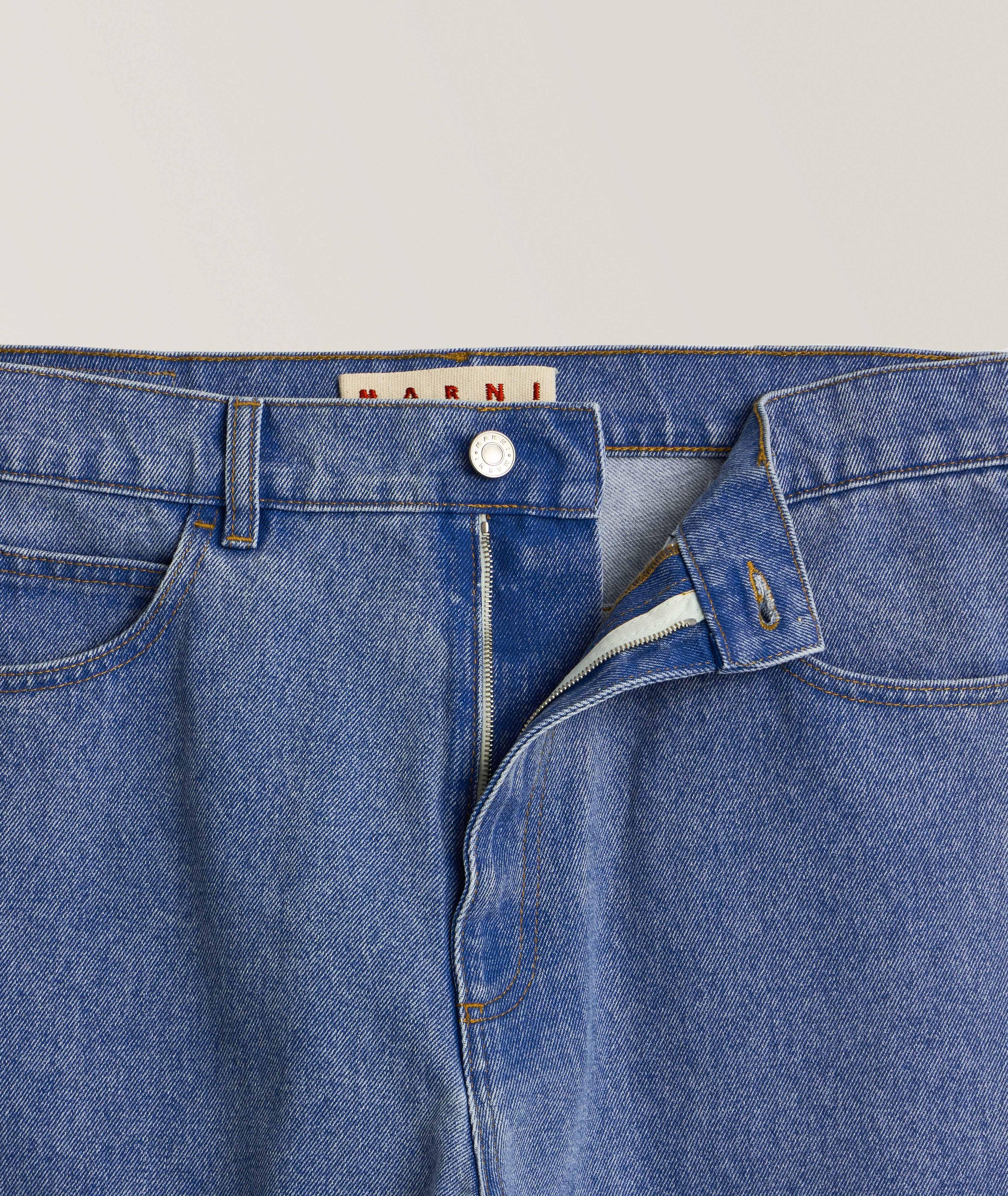 Wide-Leg Denim Jeans image 1