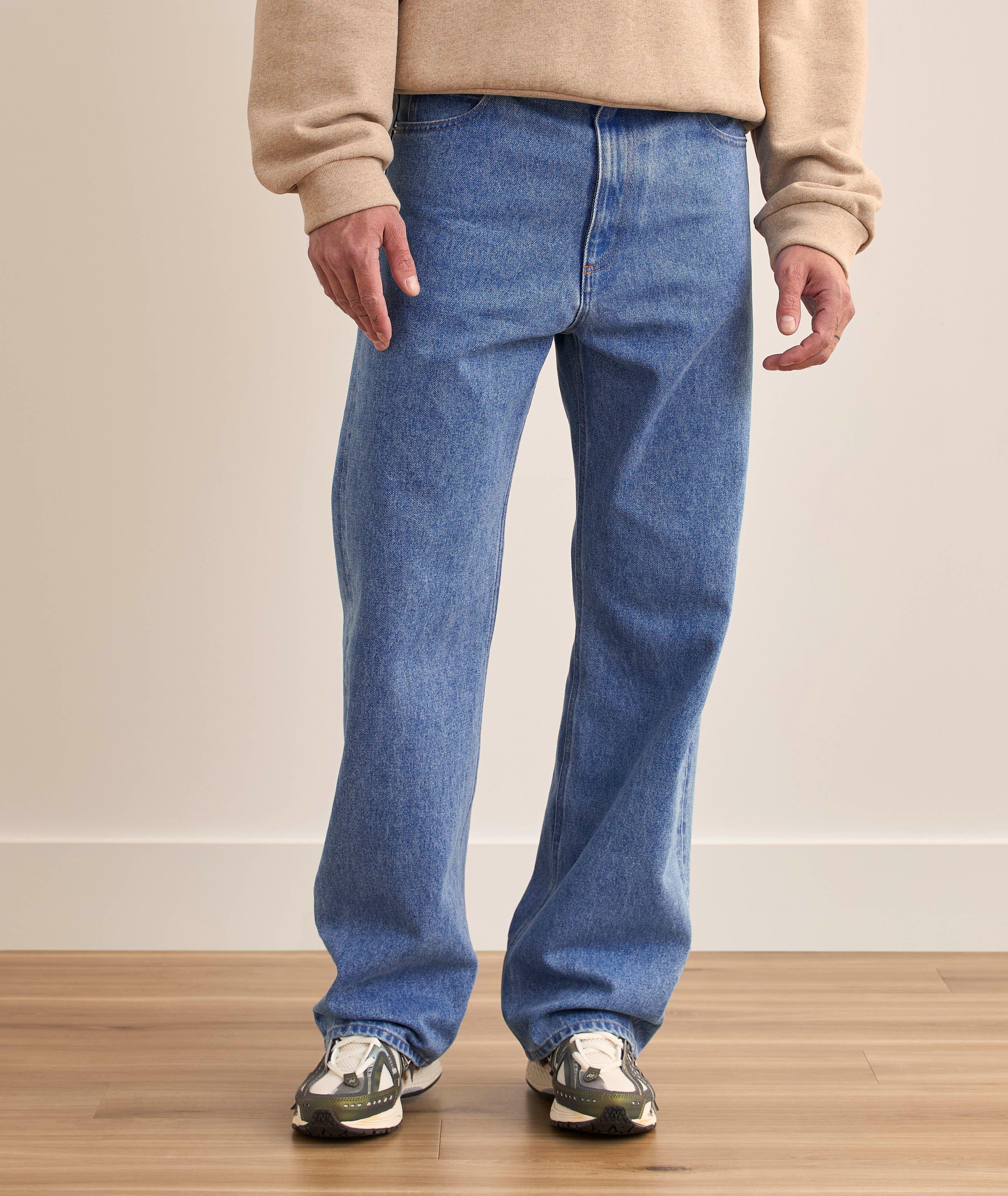 Wide-Leg Denim Jeans image 2