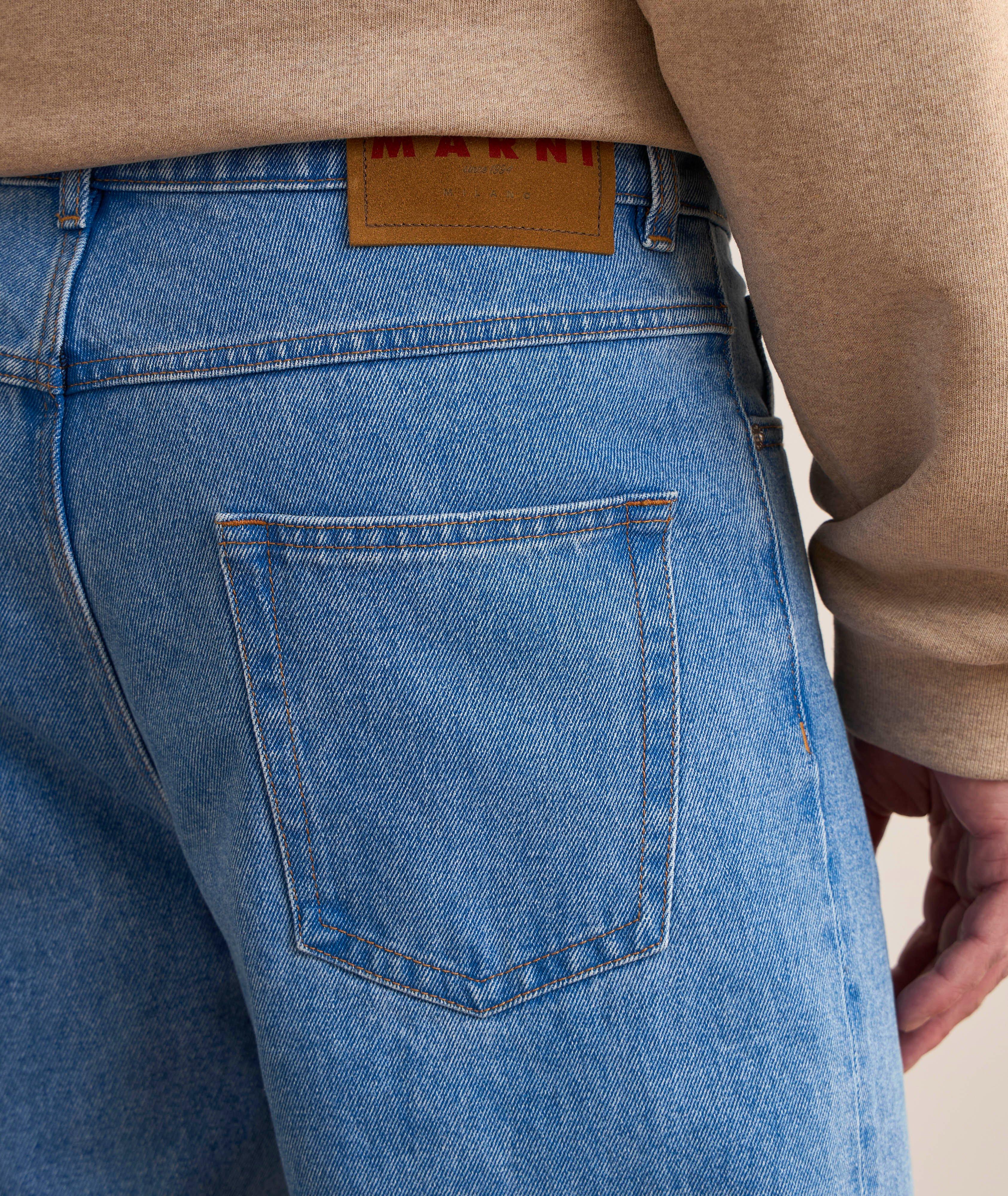 Wide-Leg Denim Jeans image 4