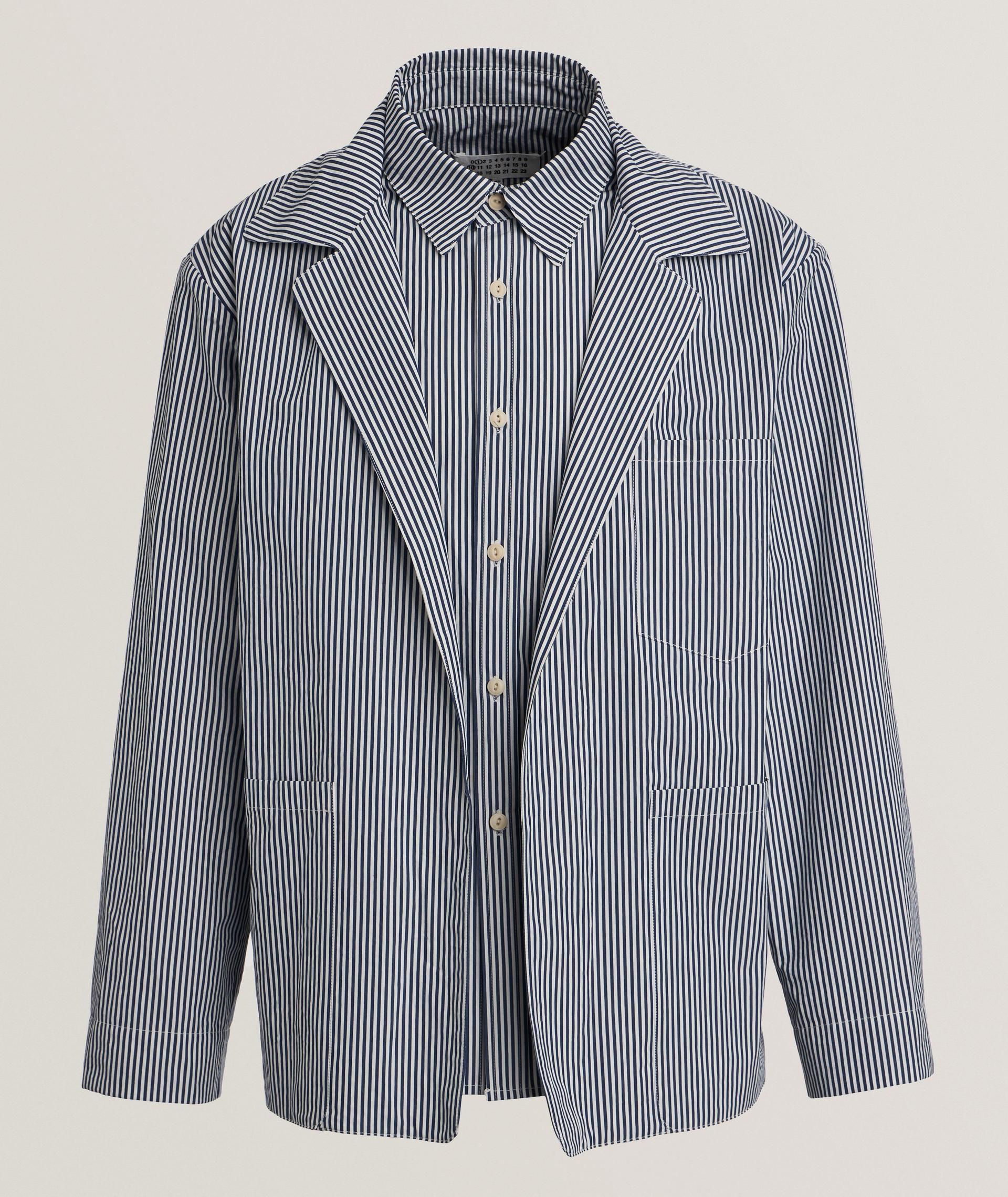 Layered Pinstripe Jacket image 0