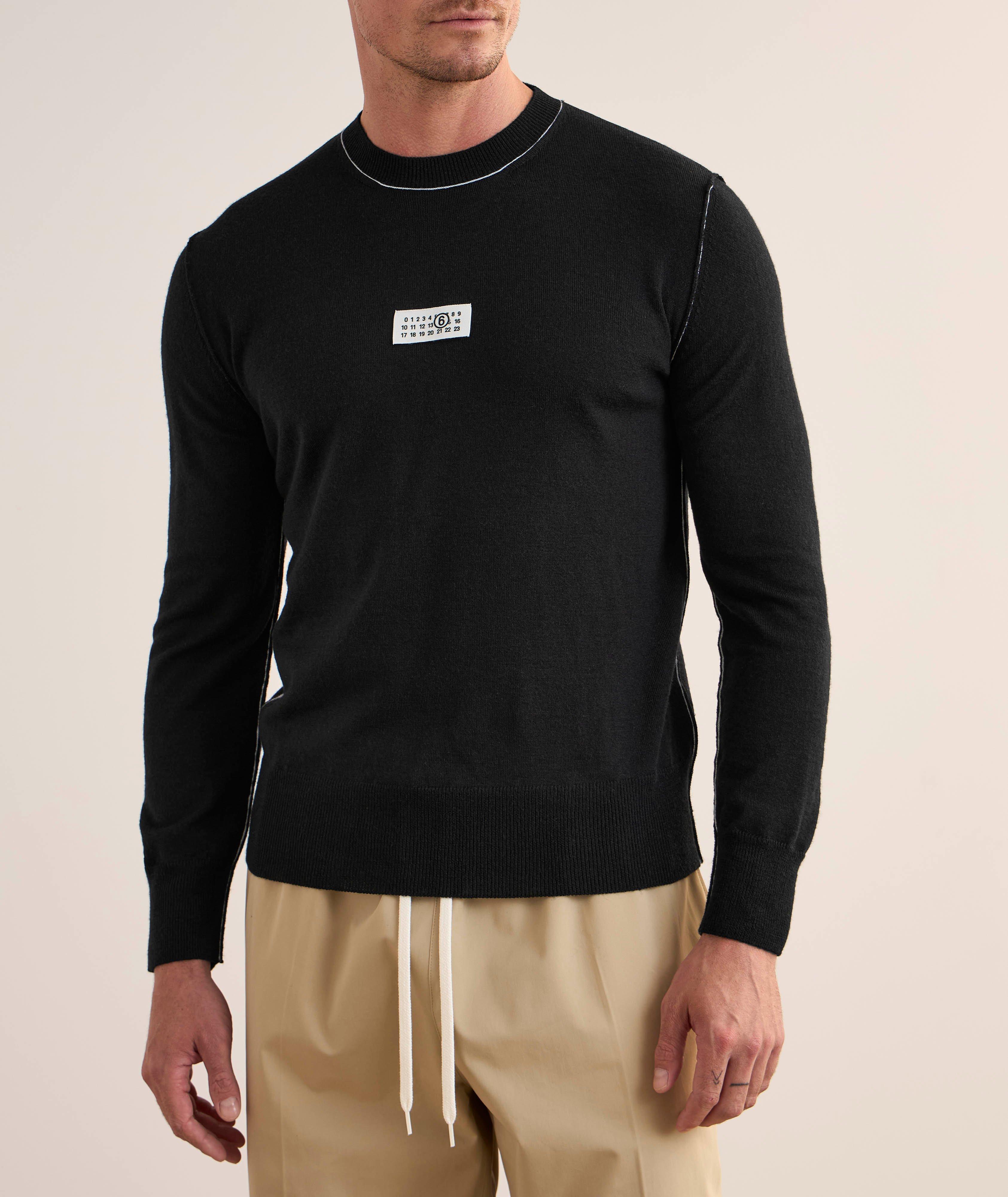 Contrast Tipped Virgin Wool-Blend Sweater image 1