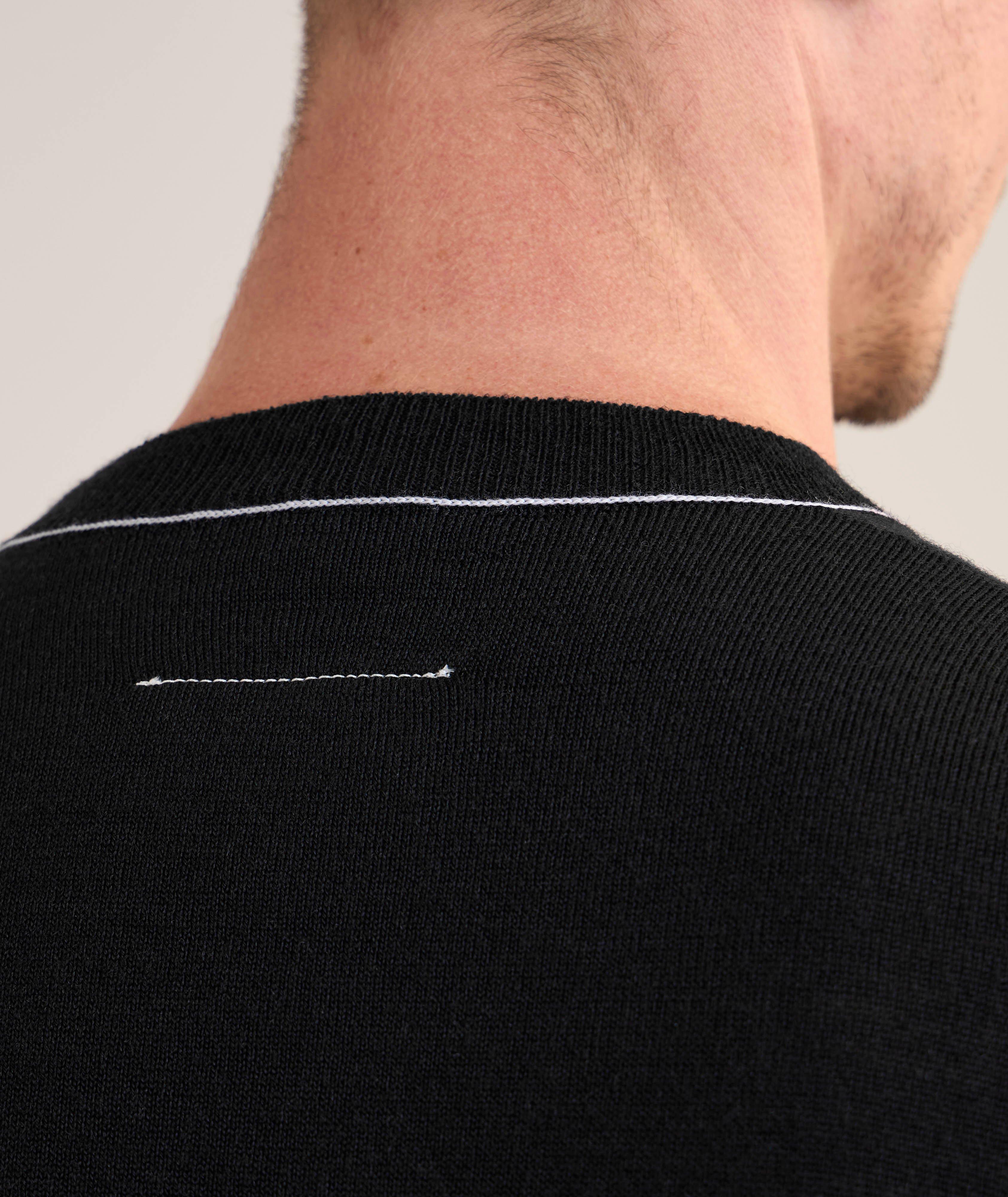 Contrast Tipped Virgin Wool-Blend Sweater image 5