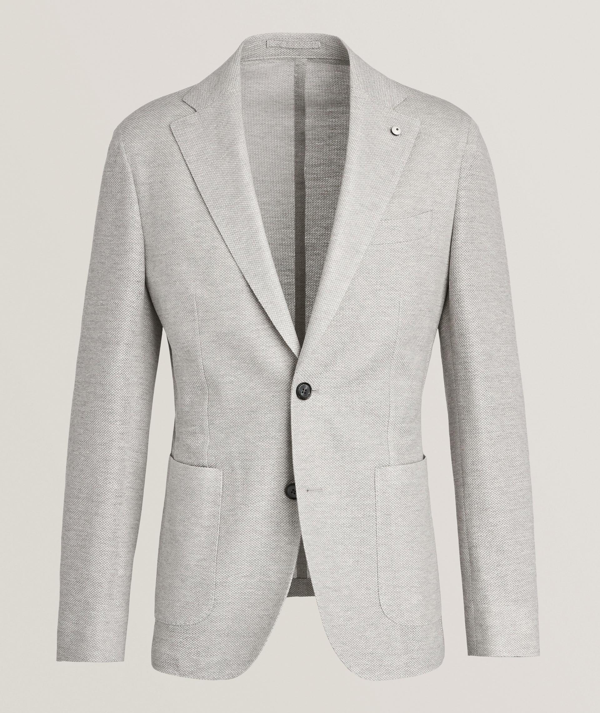 Woven Mélange Cotton-Linen Sport Jacket  image 0