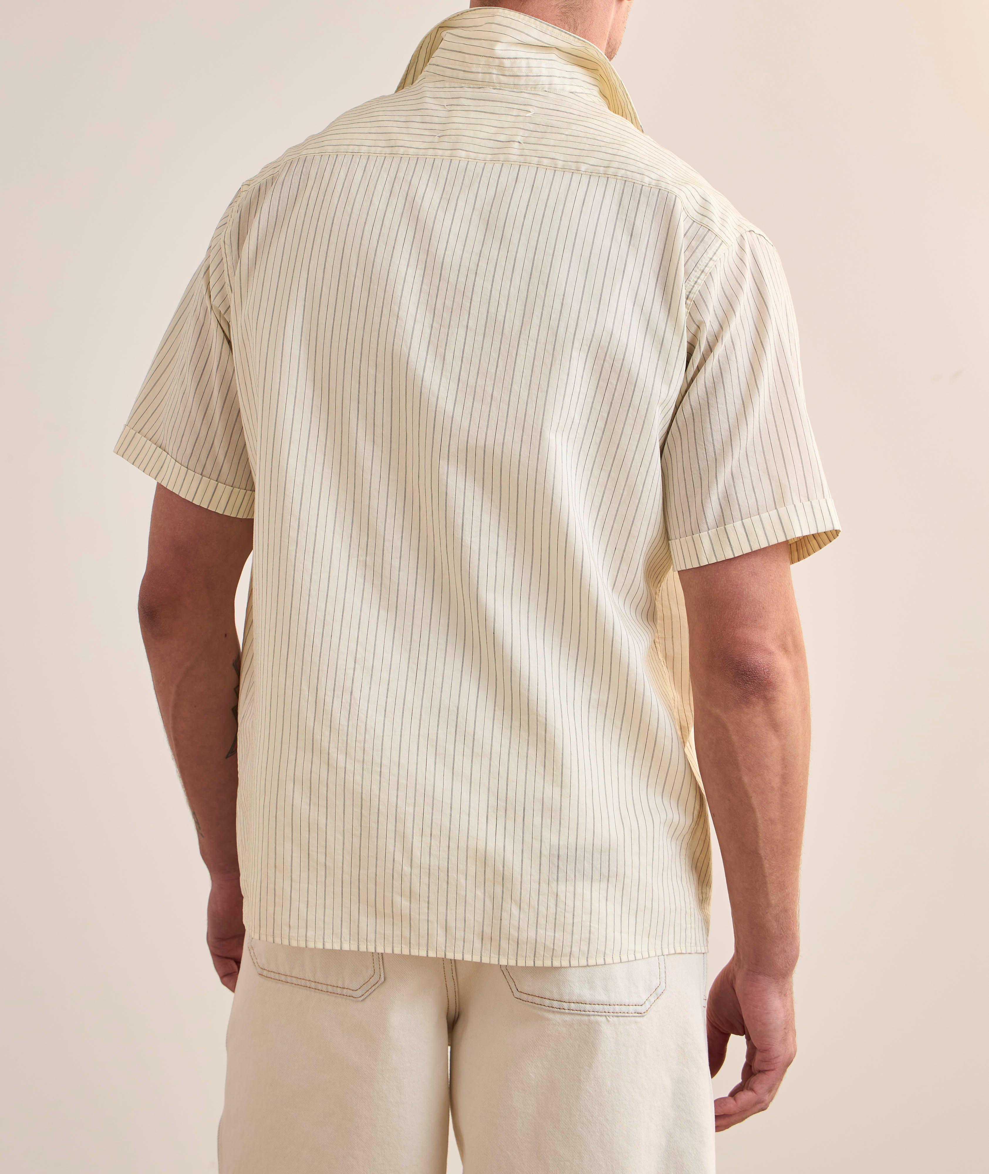 Striped Cotton-Silk Camp Shirt image 2