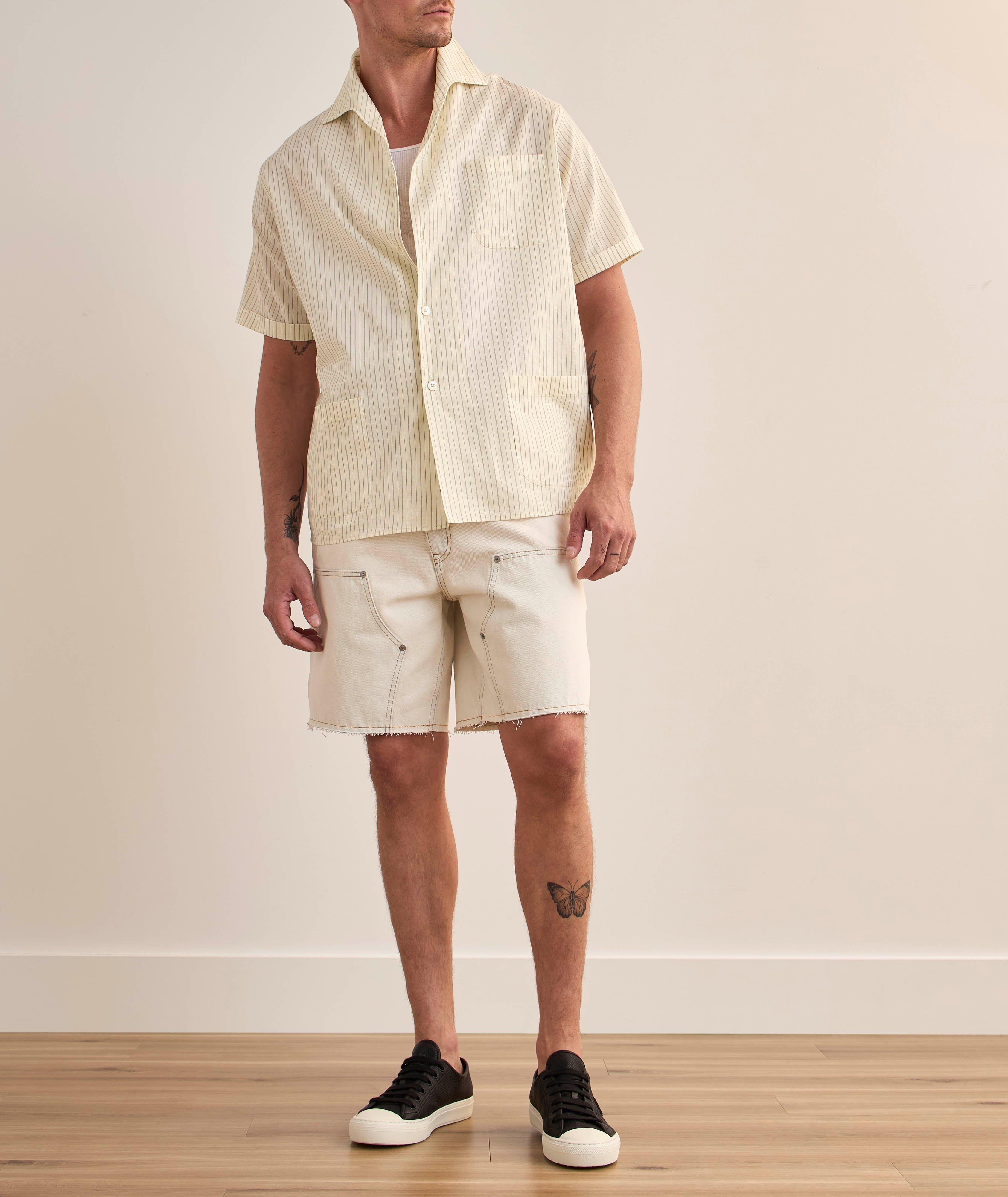 Striped Cotton-Silk Camp Shirt image 5