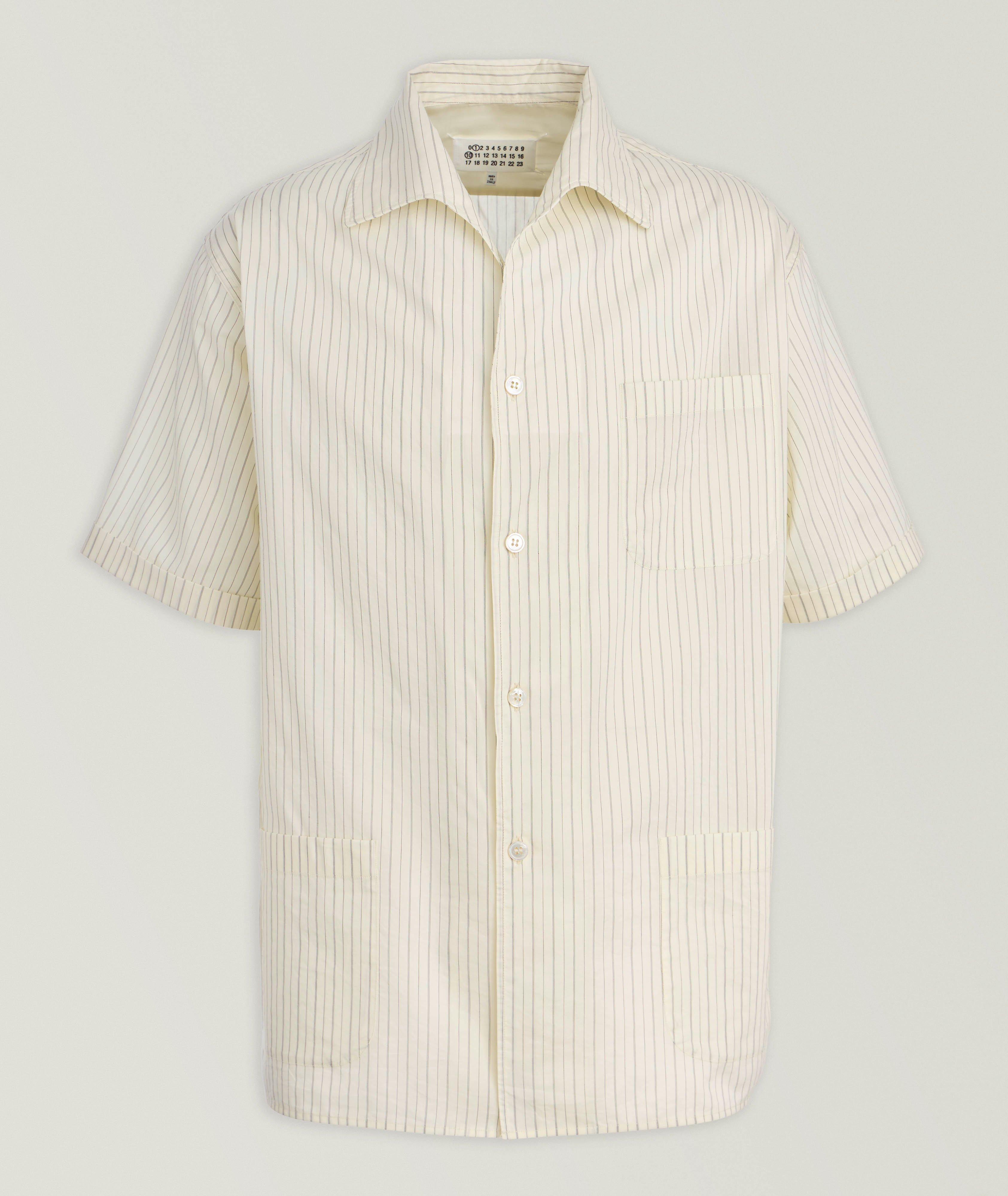 Striped Cotton-Silk Camp Shirt image 0