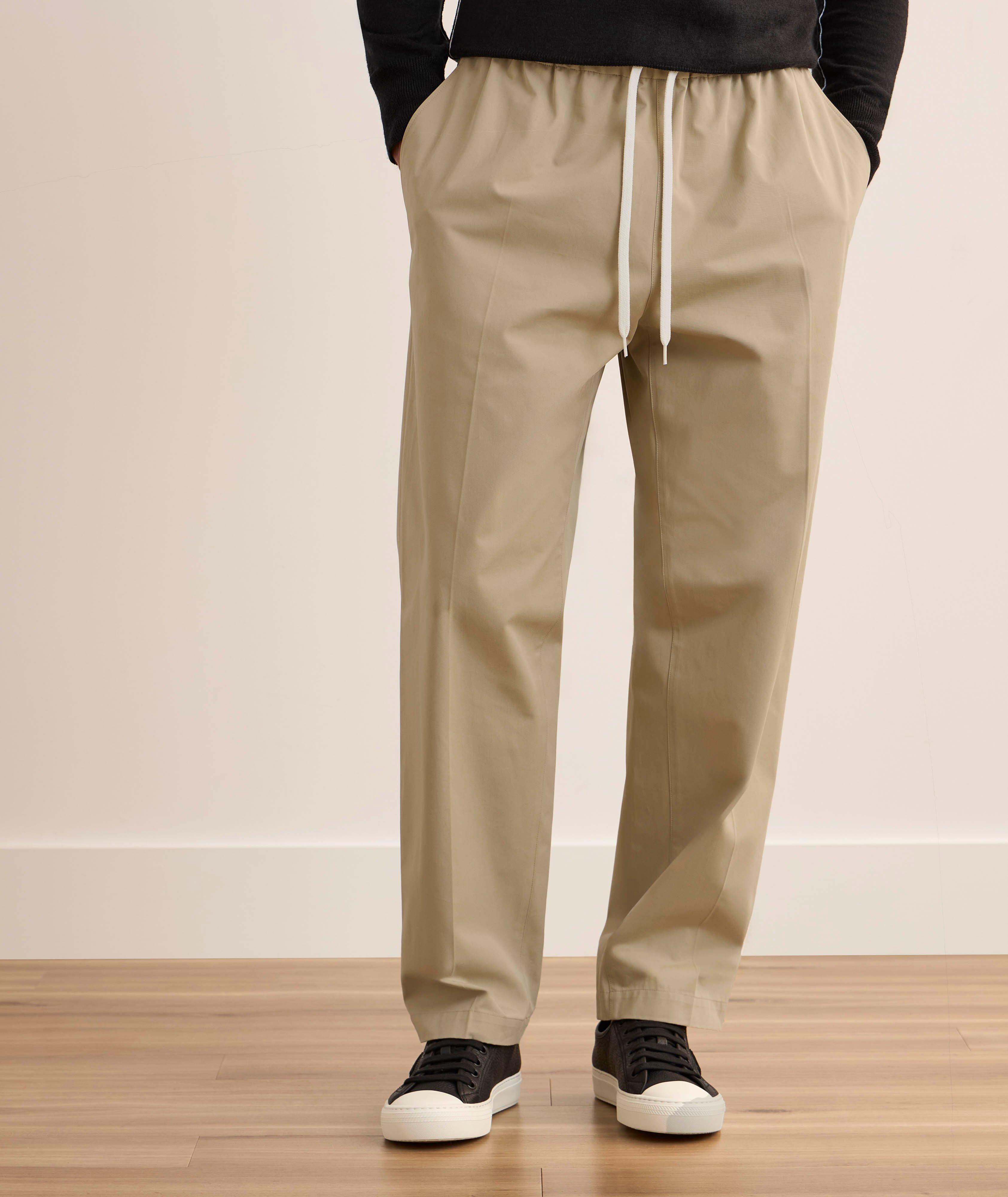 Drawstring Cotton Pants image 1