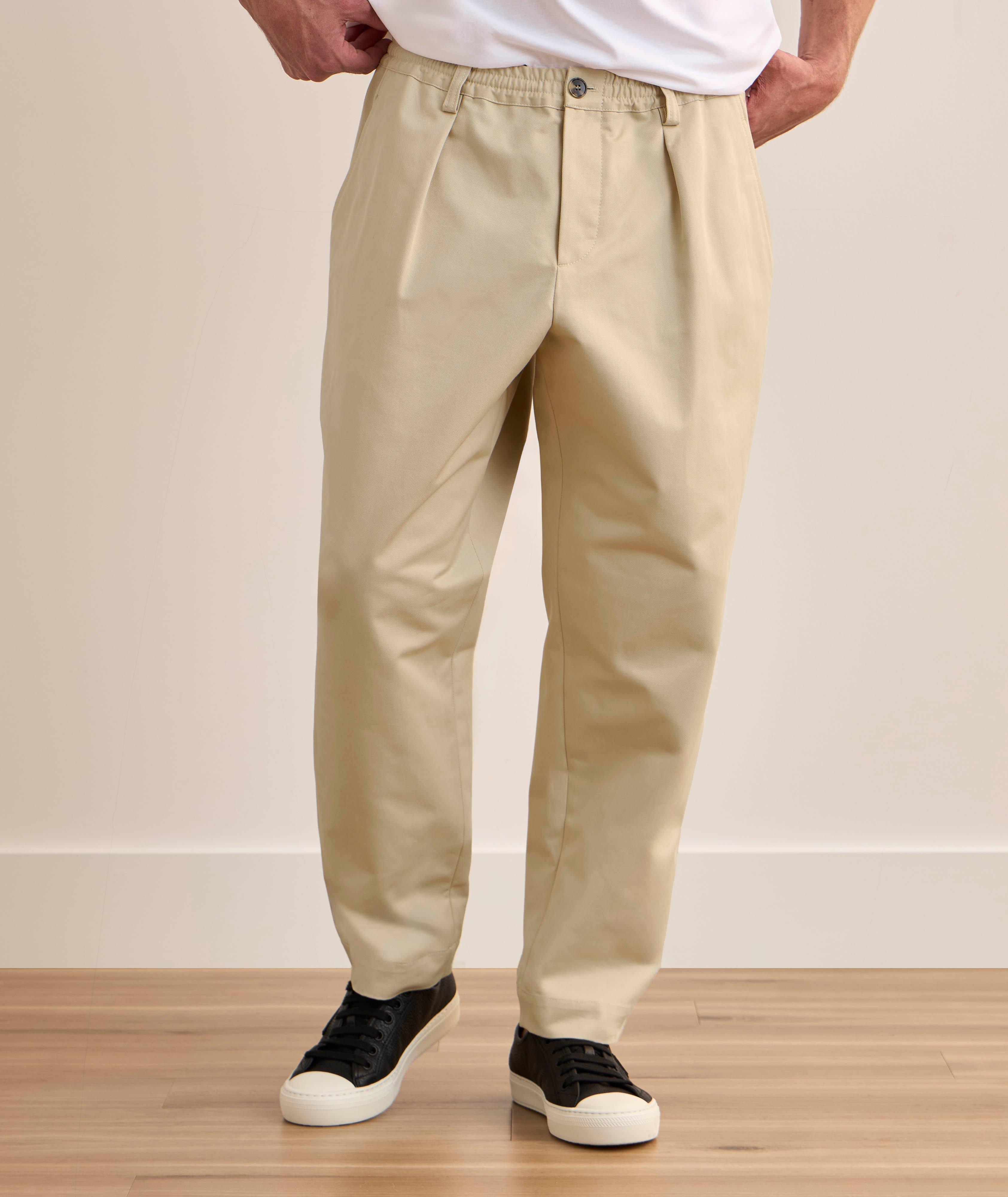 Croppped Cotton Gabardine Drawstring Pants image 2
