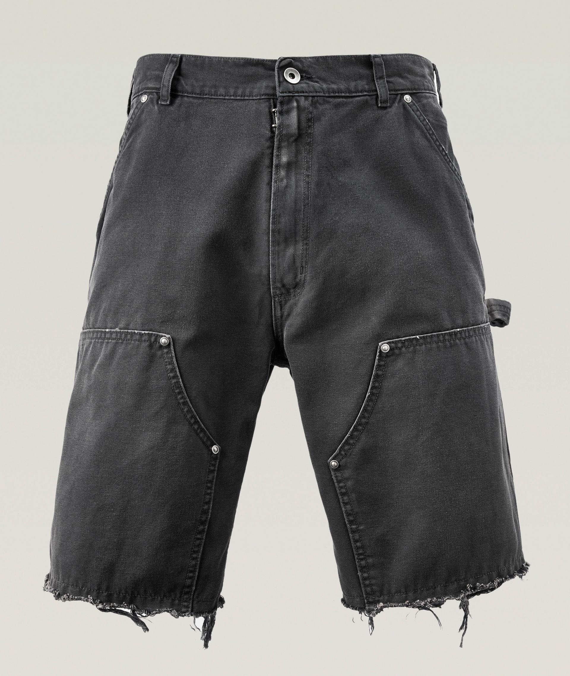Short en coton à bords effilochés image 0