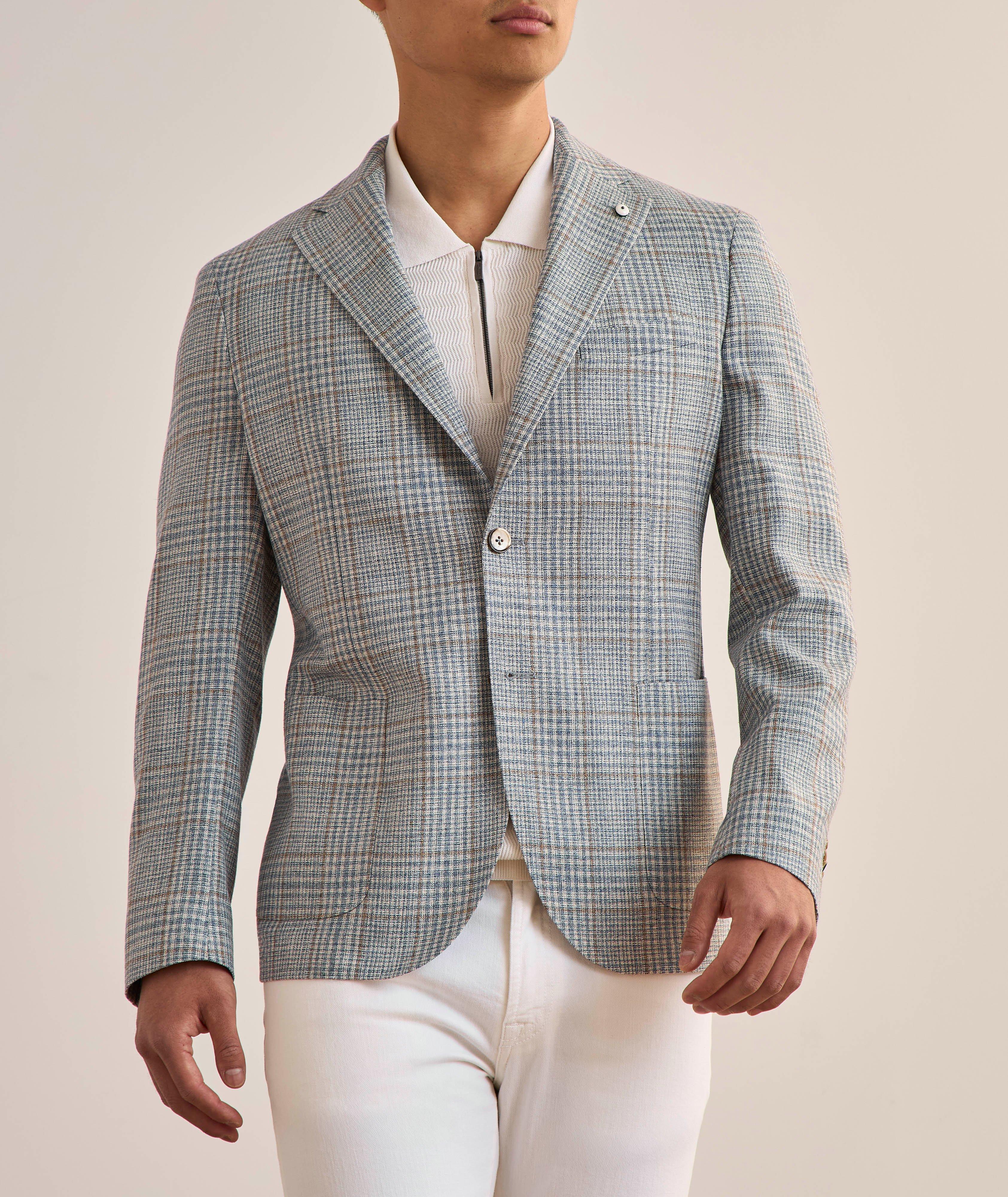 Plaid Silk-Wool Sport Jacket image 1