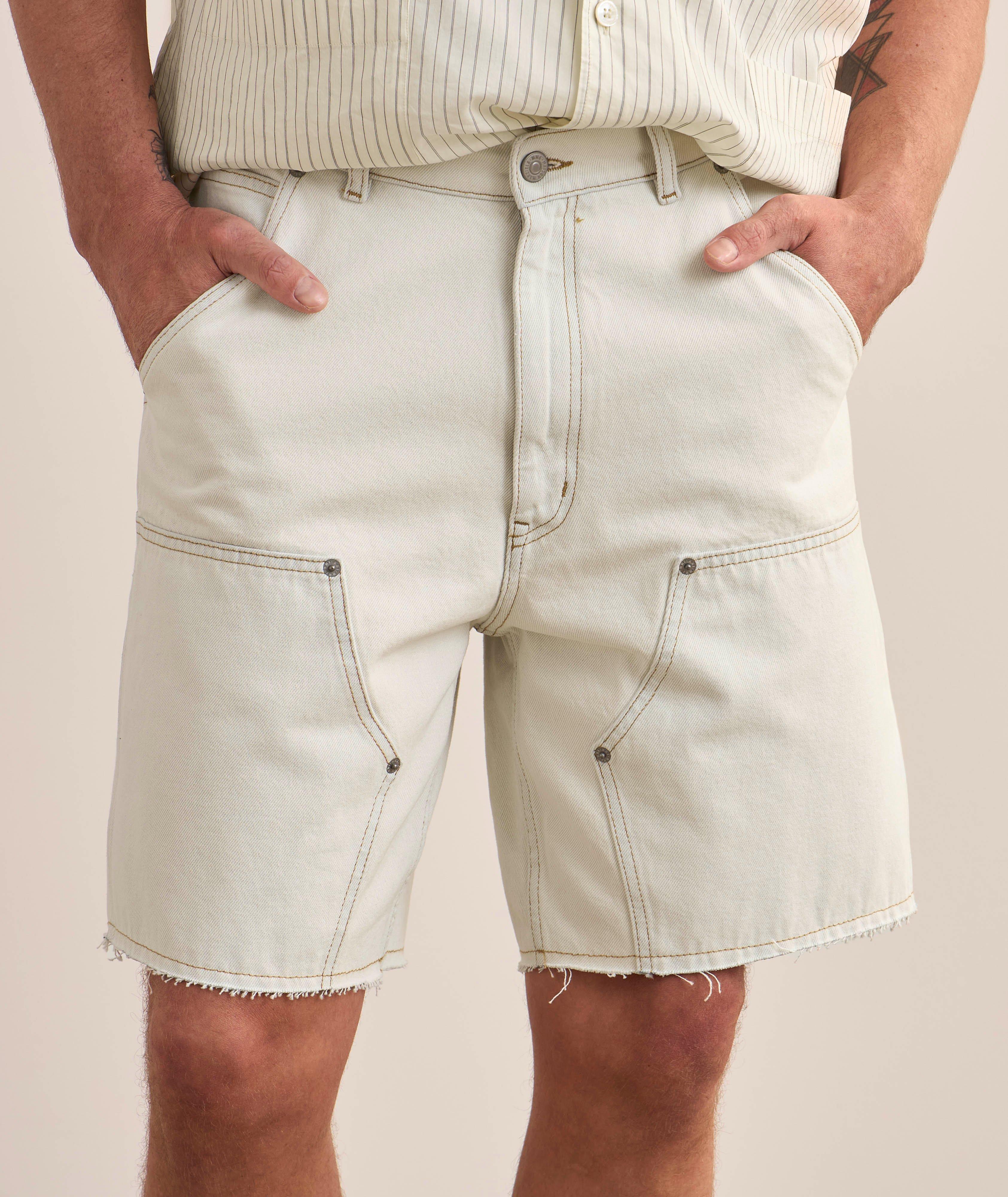 Frayed Cotton Rivet Shorts image 1