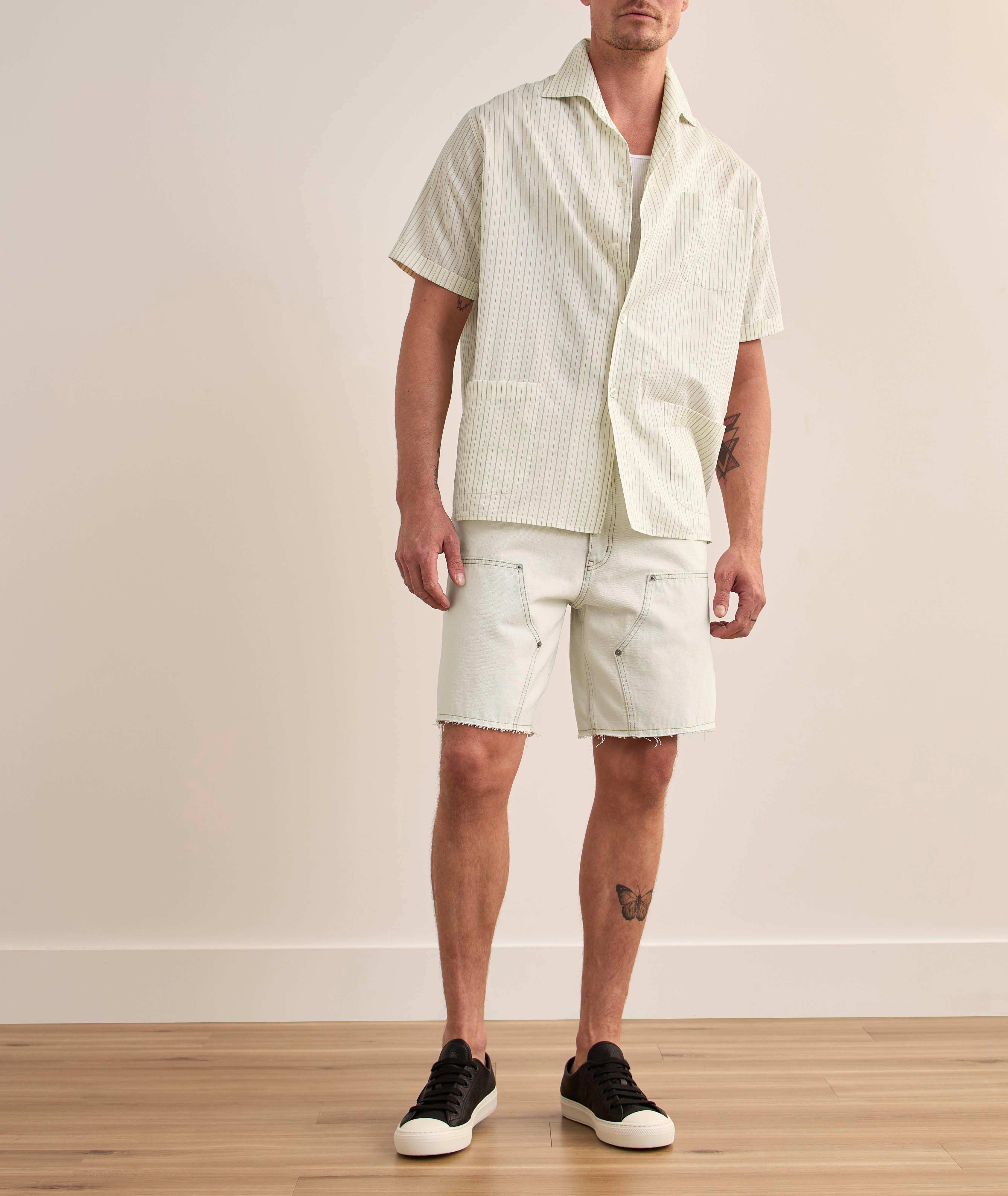 Frayed Cotton Rivet Shorts image 5