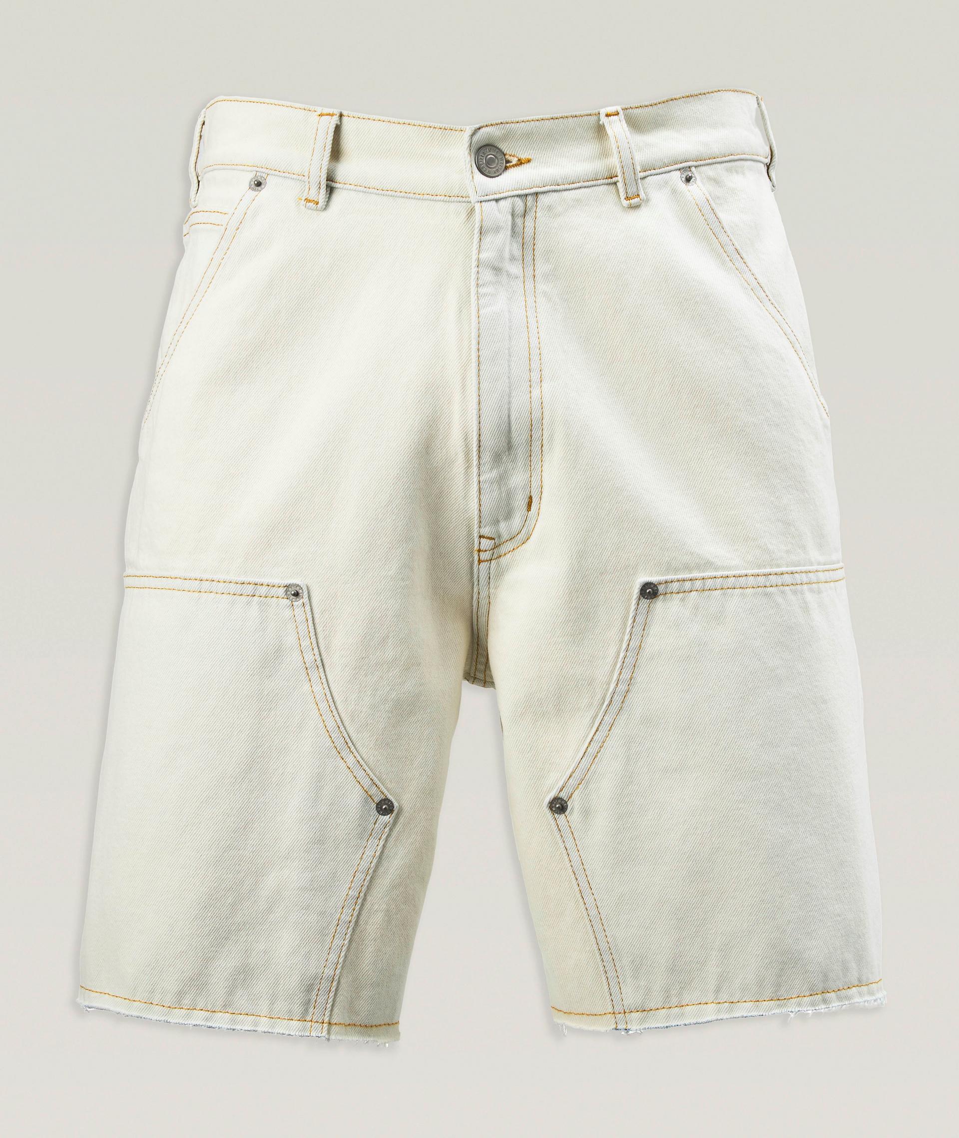 Frayed Cotton Rivet Shorts image 0