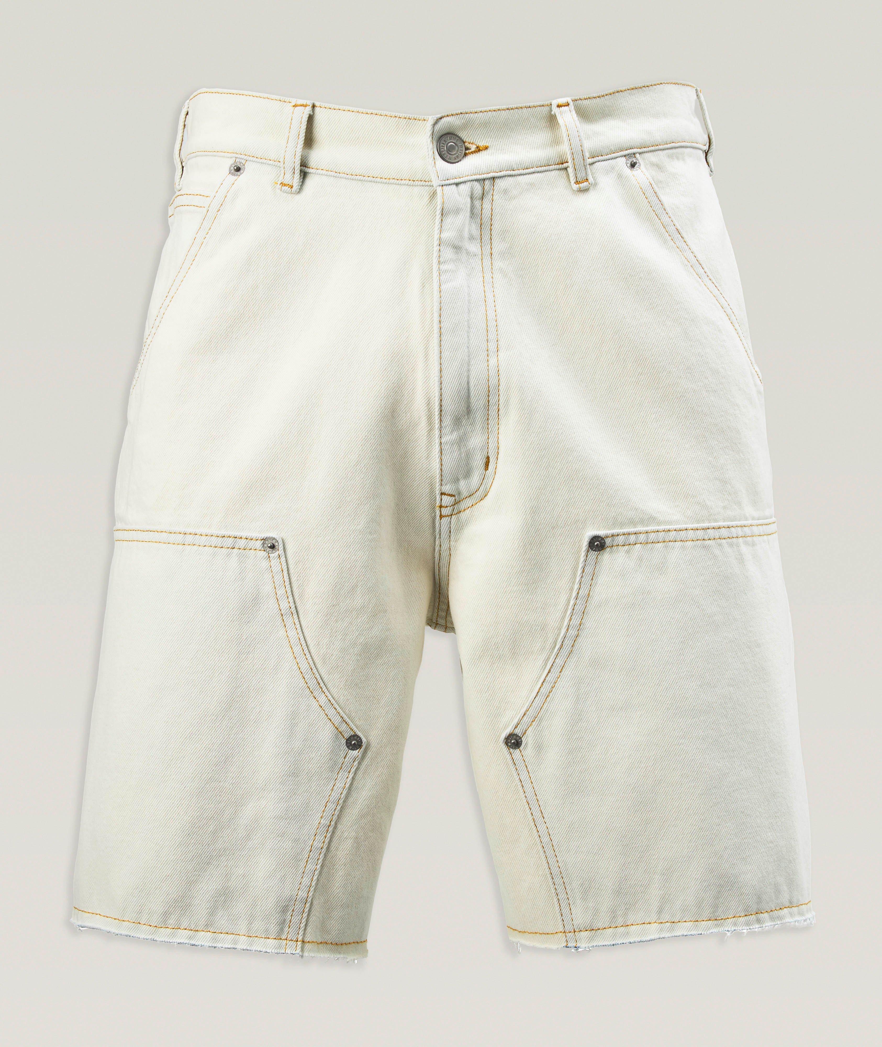 Frayed Cotton Rivet Shorts image 0