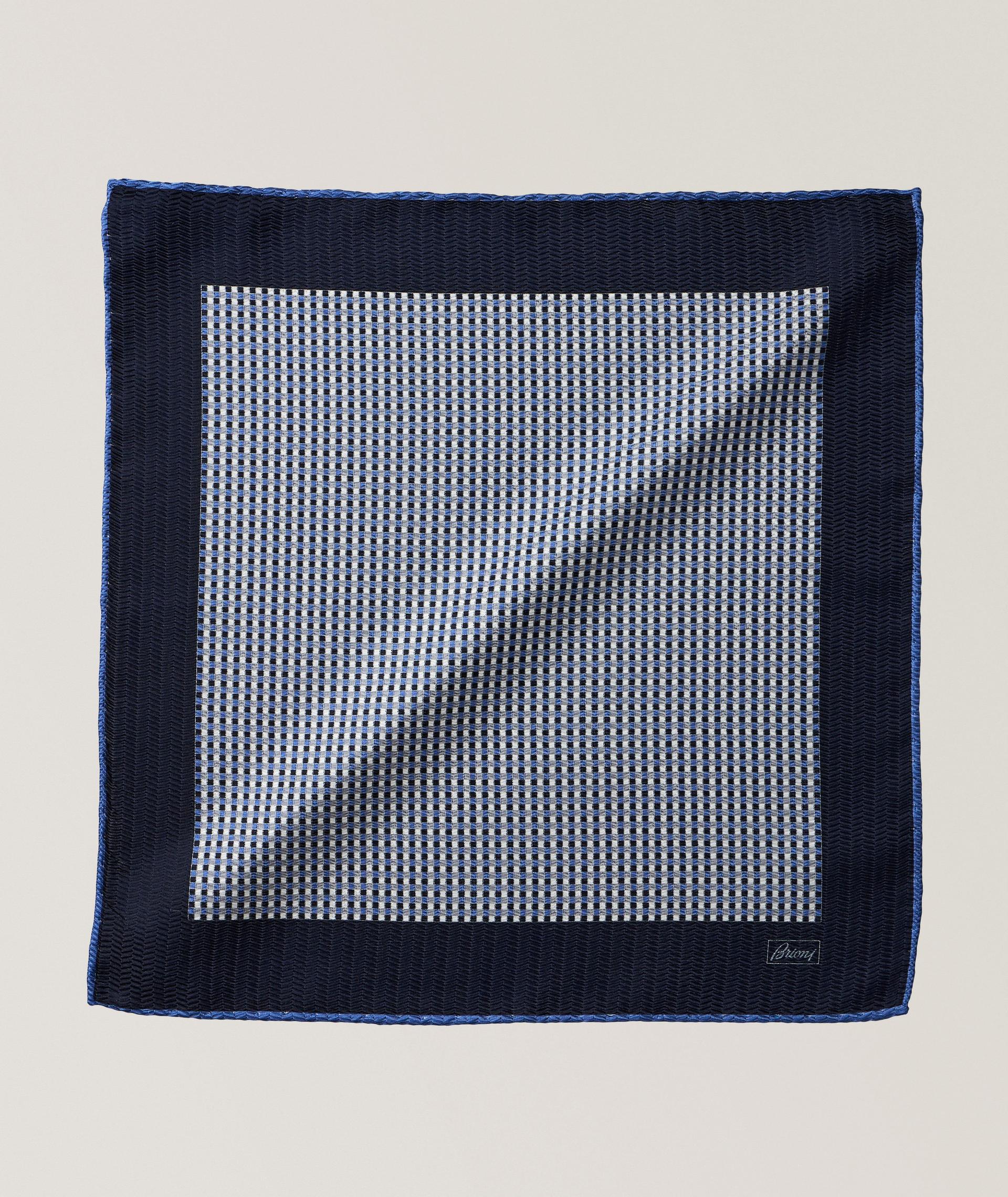 Geometric Hand Rolled Silk Handkerchief image 0