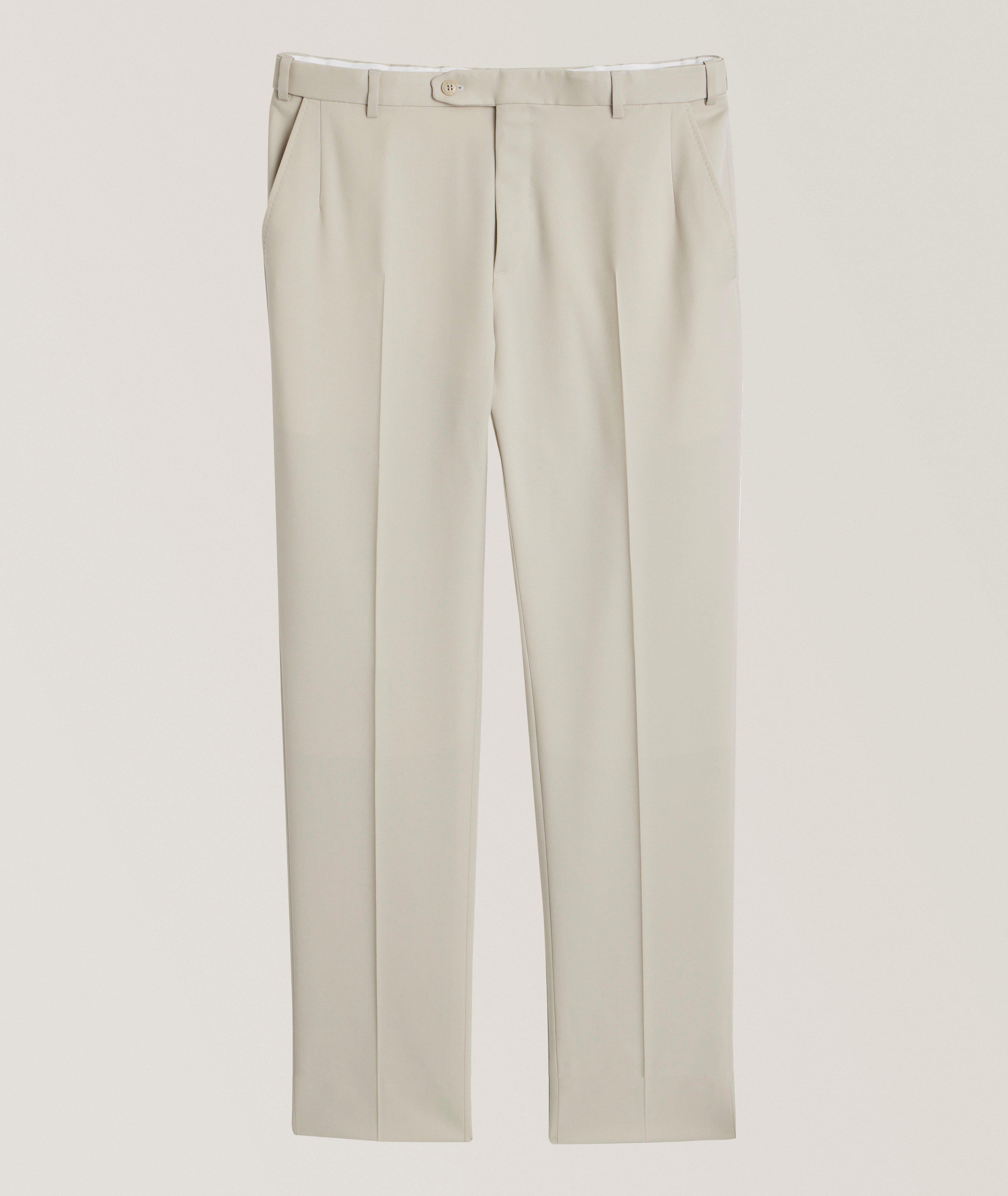 STONE GREY JOURNEY WOOL TROUSER image 0