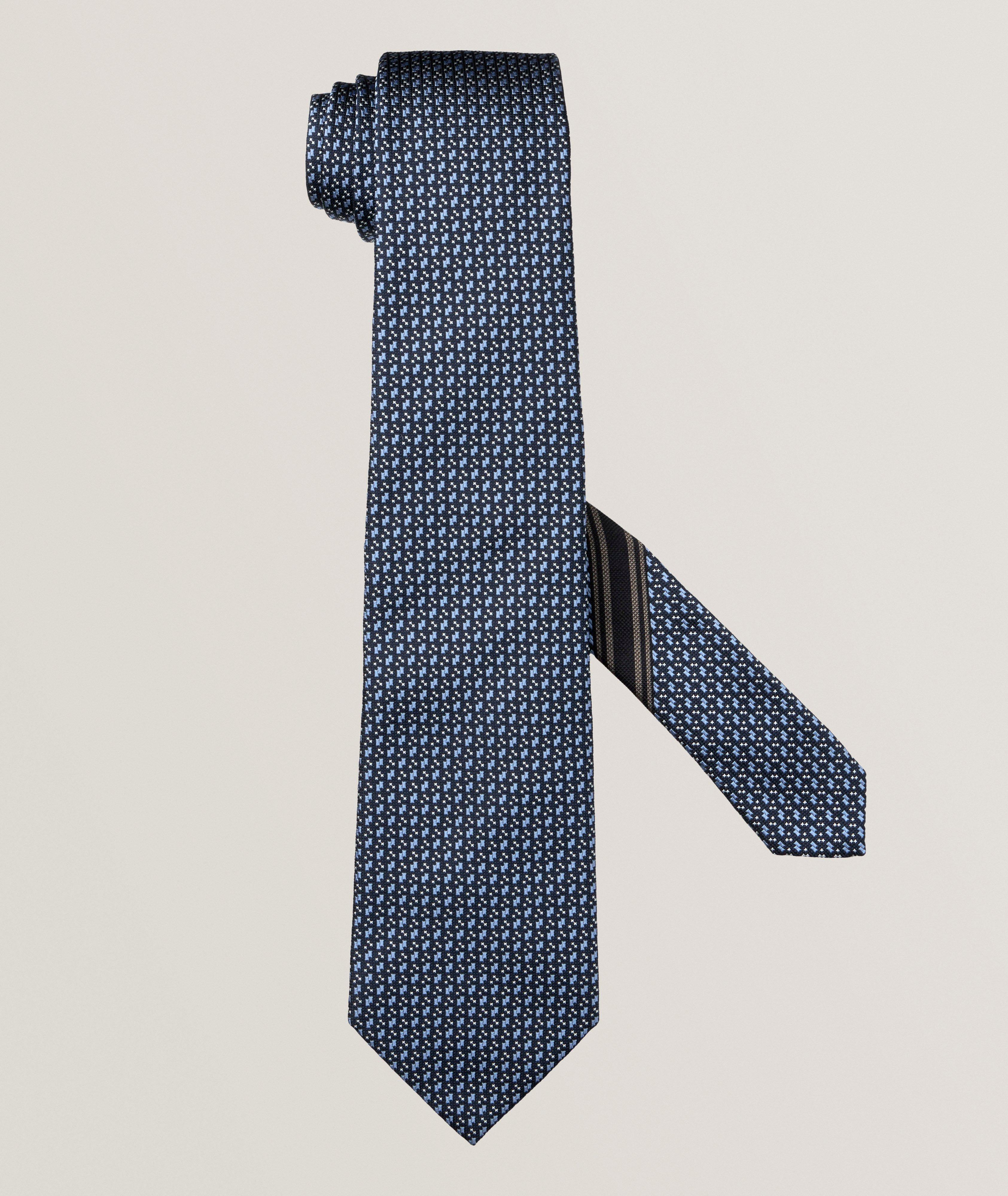 Micro-Neat Jacquard Silk Tie image 0