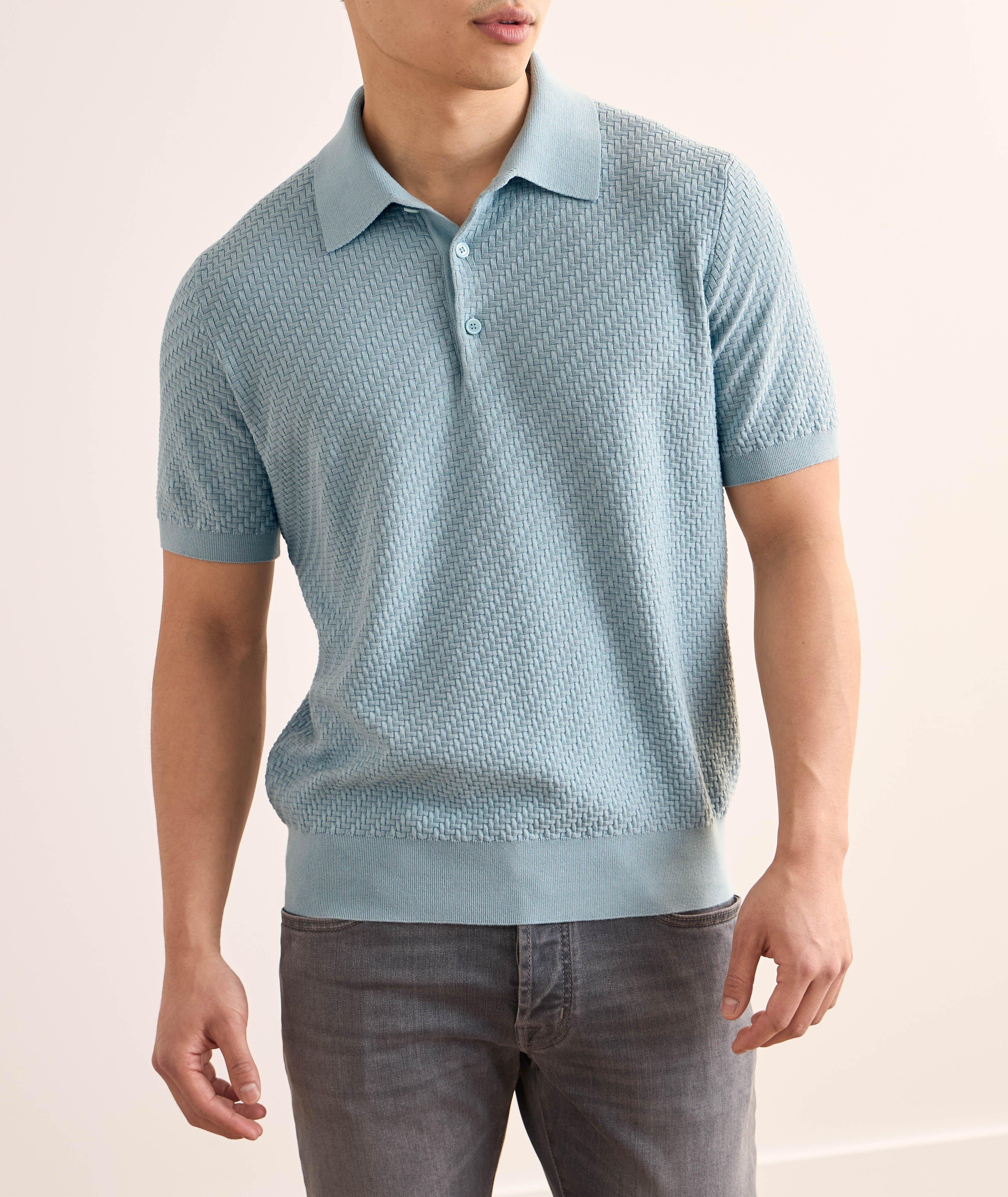 Trama Cotton, Silk & Cashmere Knit Polo image 1