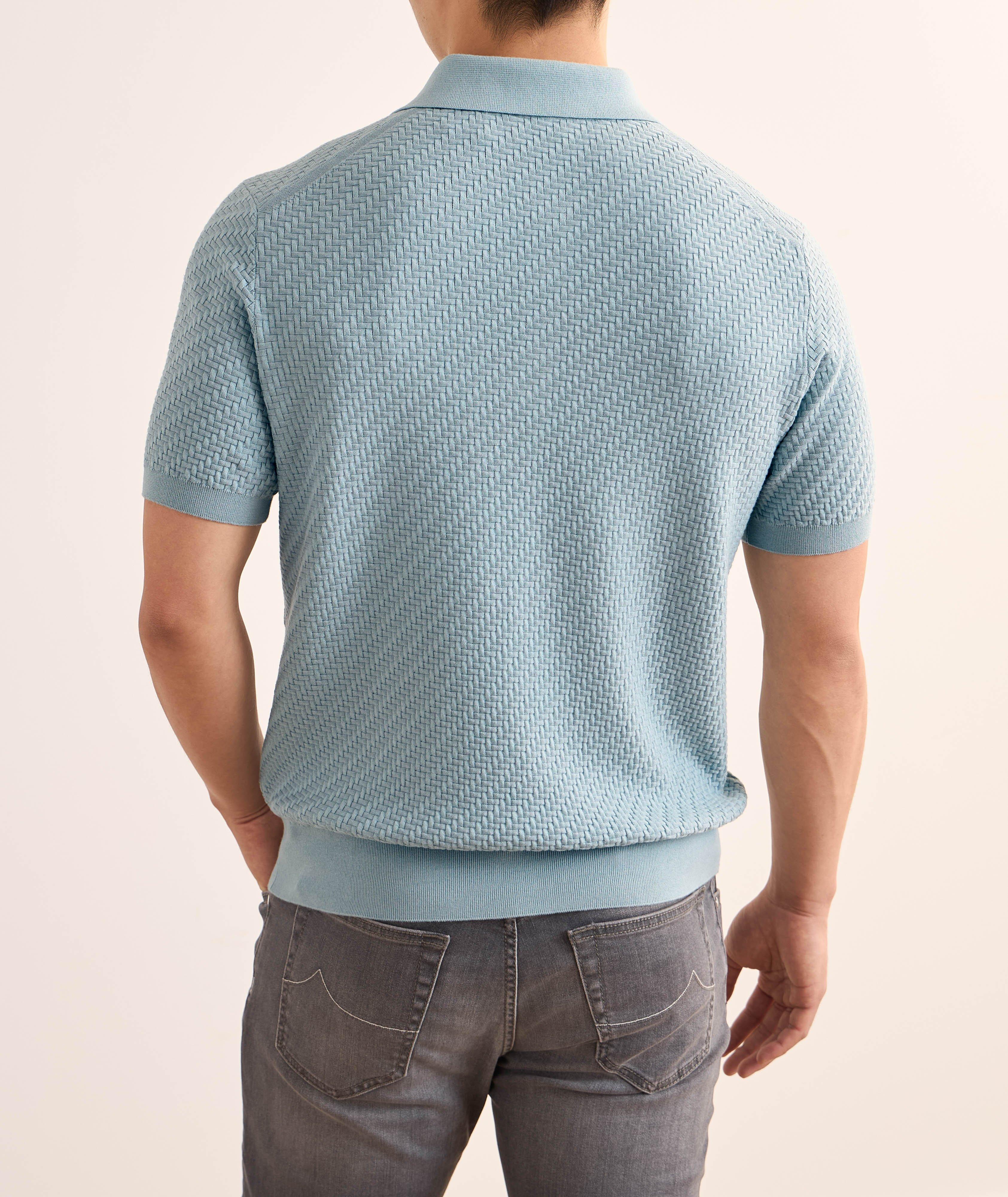 Trama Cotton, Silk & Cashmere Knit Polo image 2