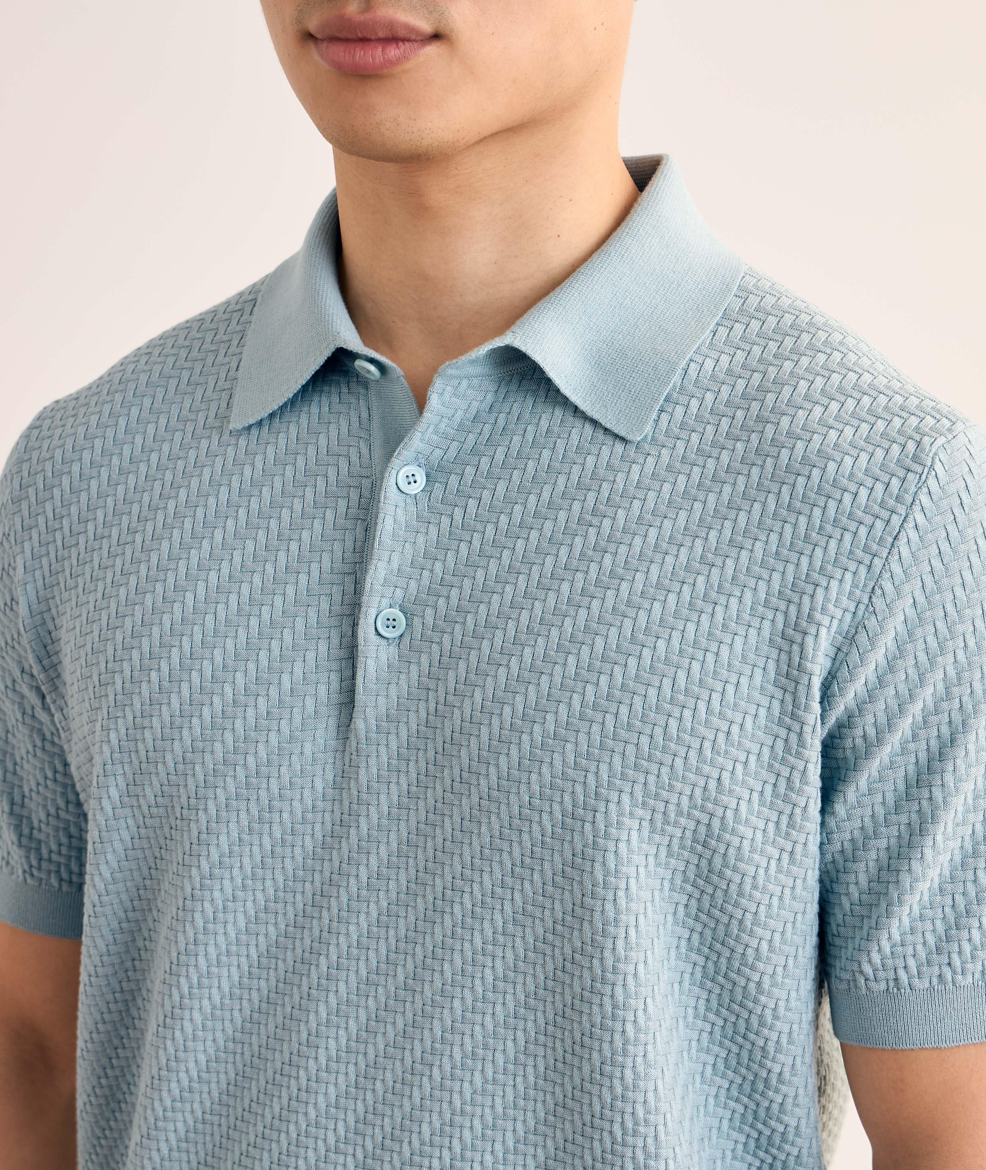 Trama Cotton, Silk & Cashmere Knit Polo image 3