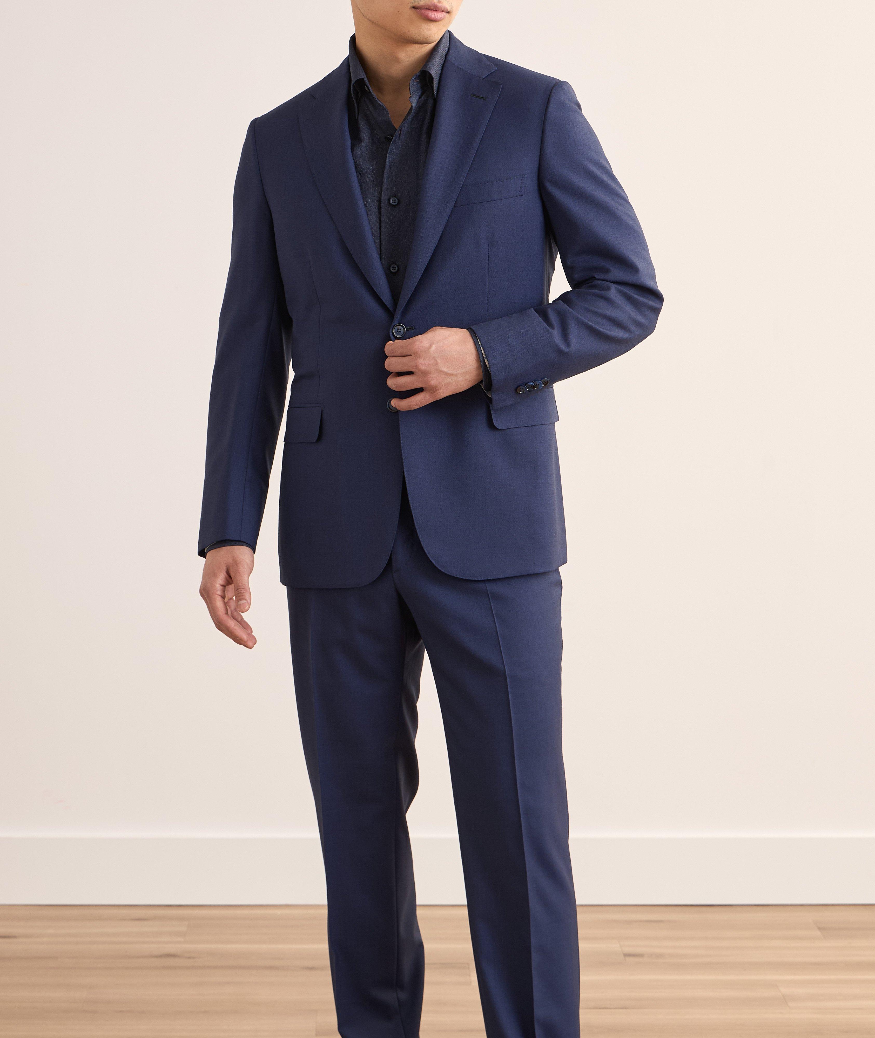 Brunico Sharkskin Super 160's Wool Suit image 1