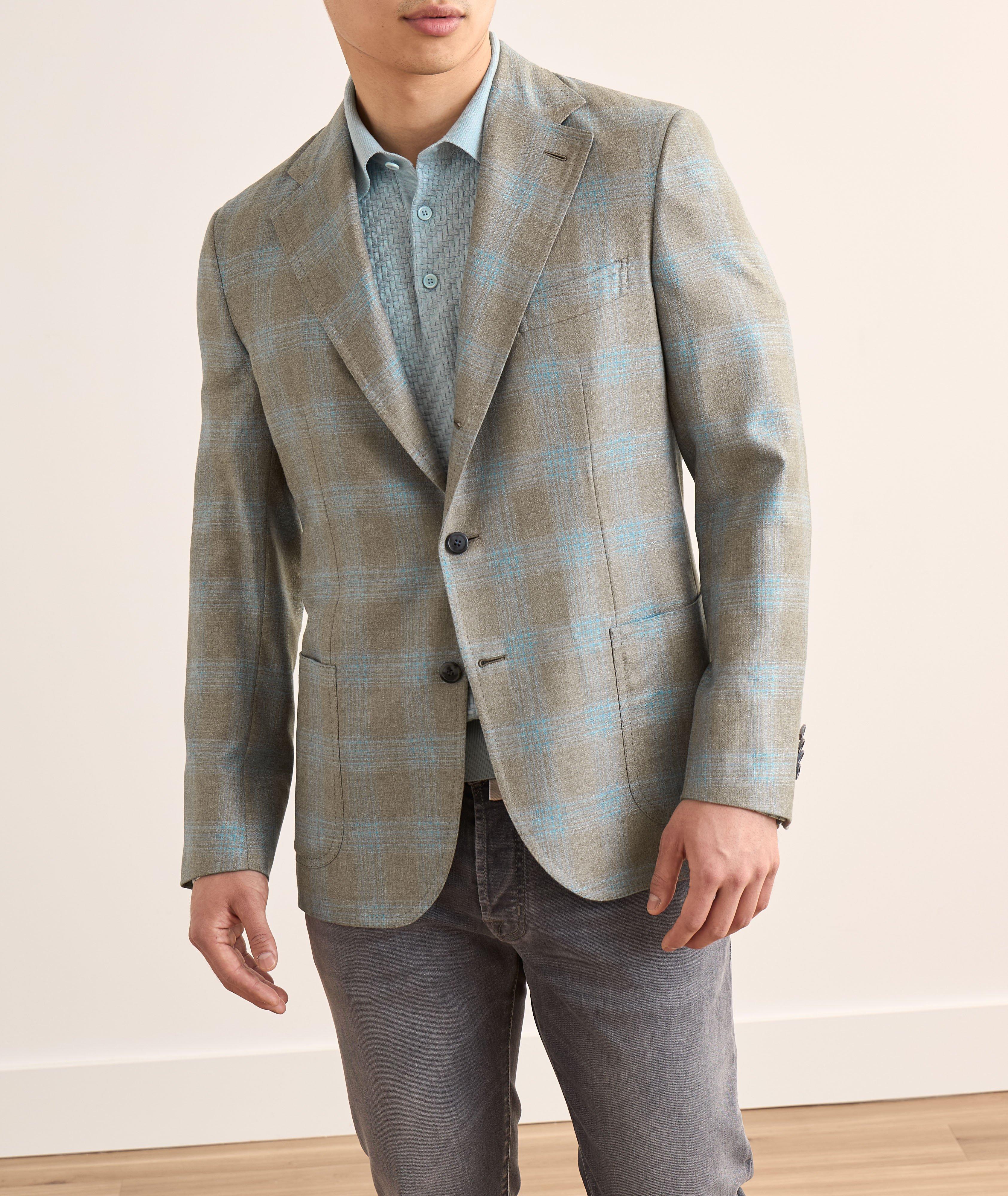 Giacca Amalfi Check Silk-Cashmere Sport Jacket image 1