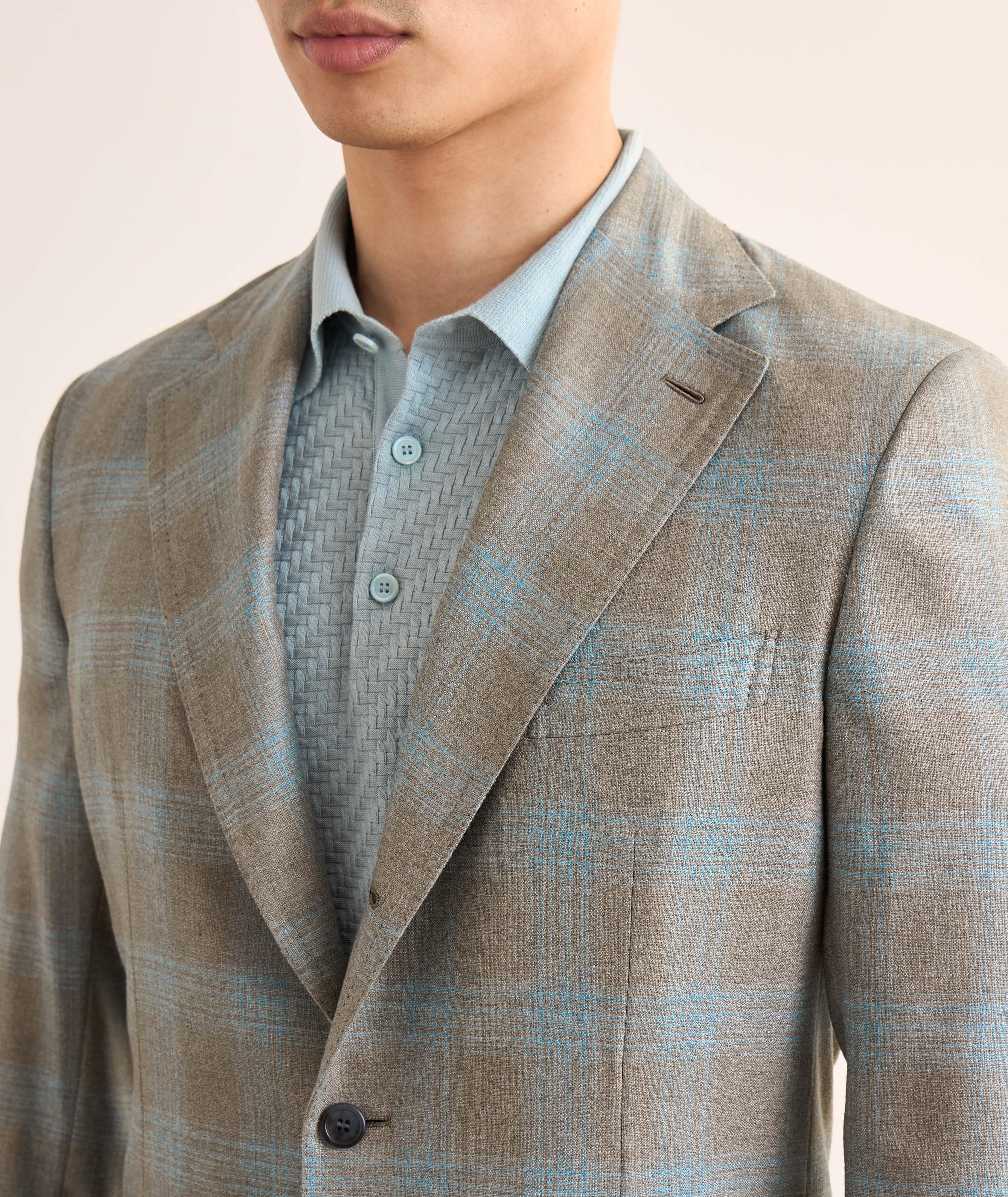 Giacca Amalfi Check Silk-Cashmere Sport Jacket image 3