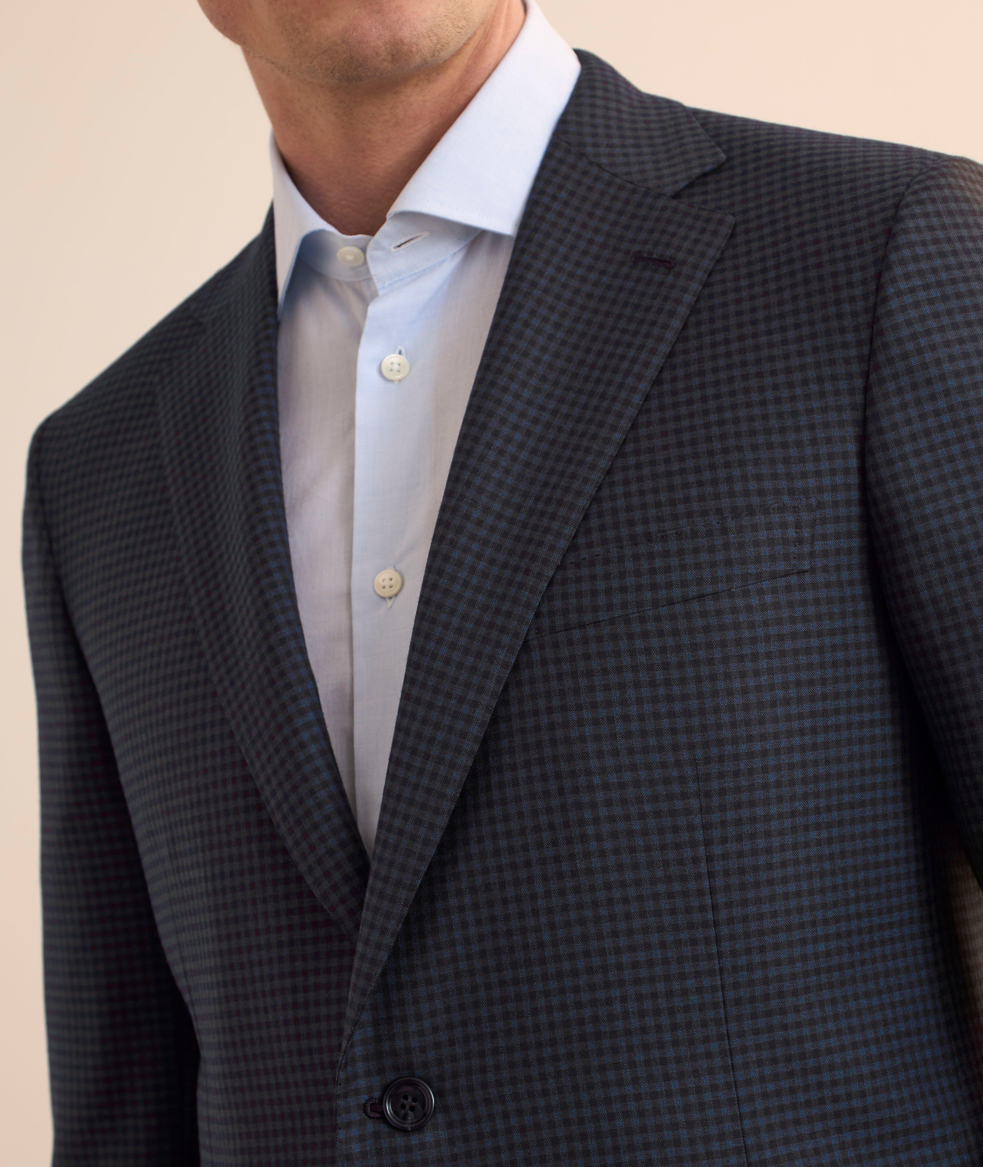 Brunico Micro-Check Wool Suit 