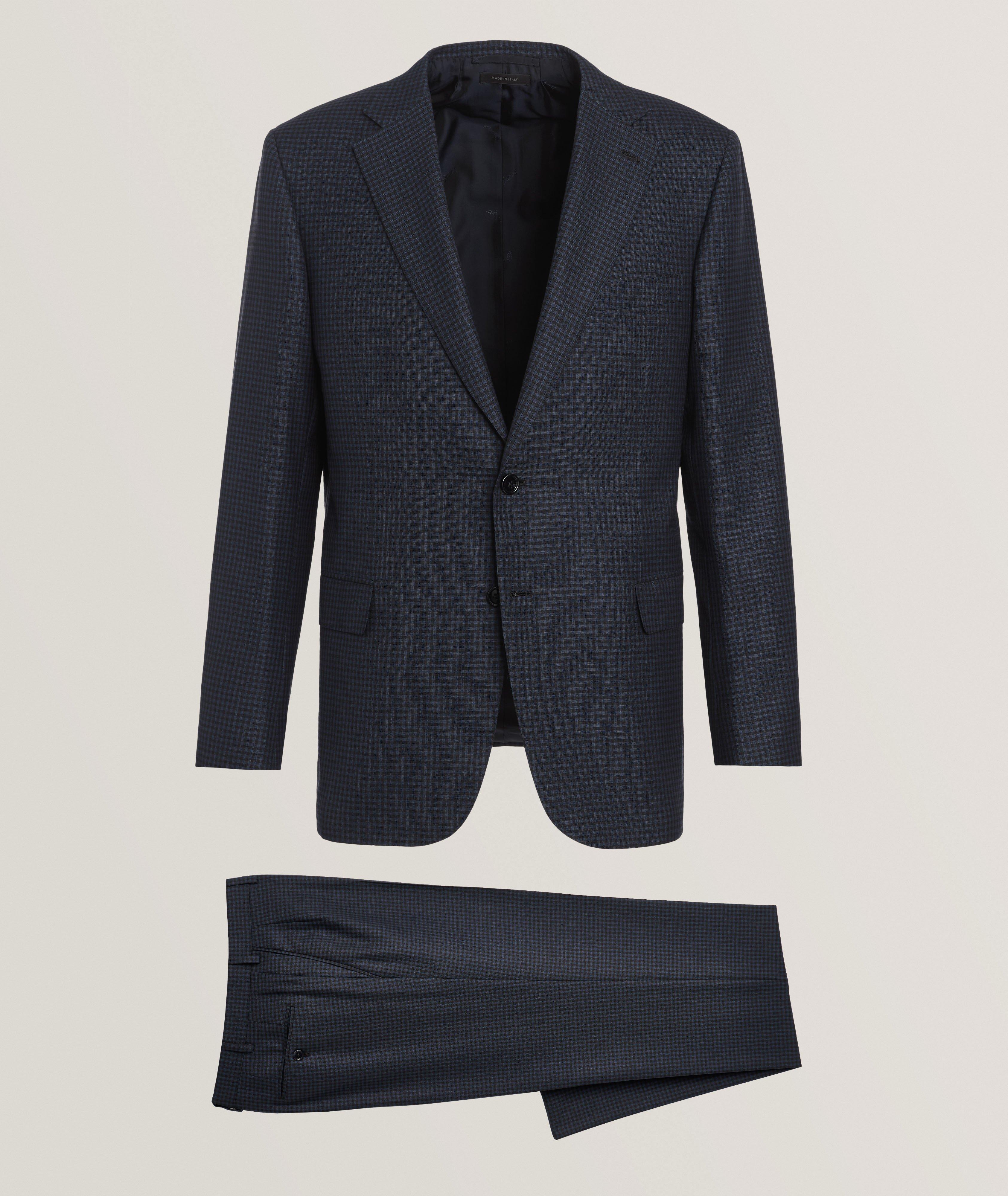 Brunico Micro-Check Wool Suit 
