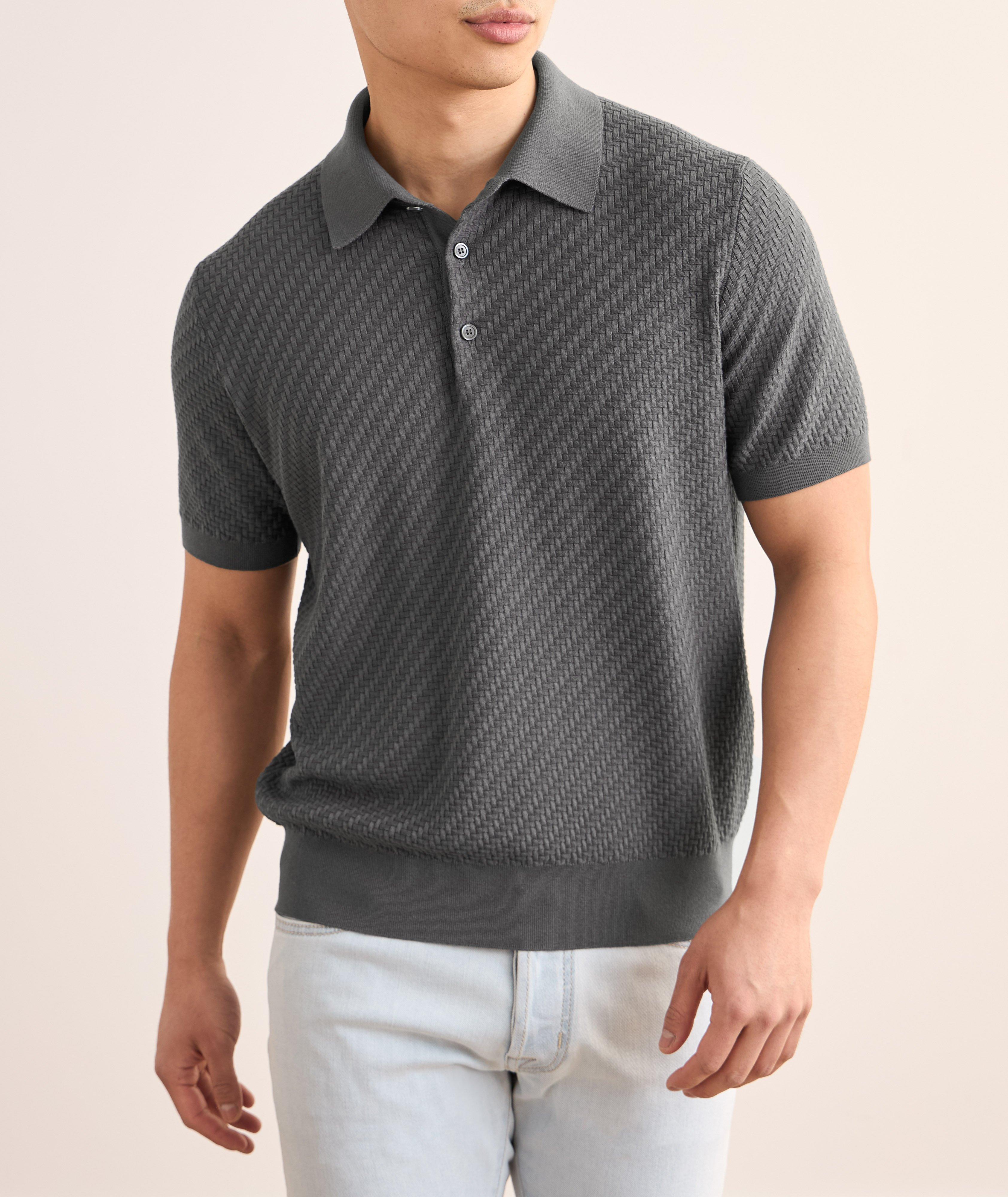 Trama Cotton, Silk & Cashmere Knit Polo image 1