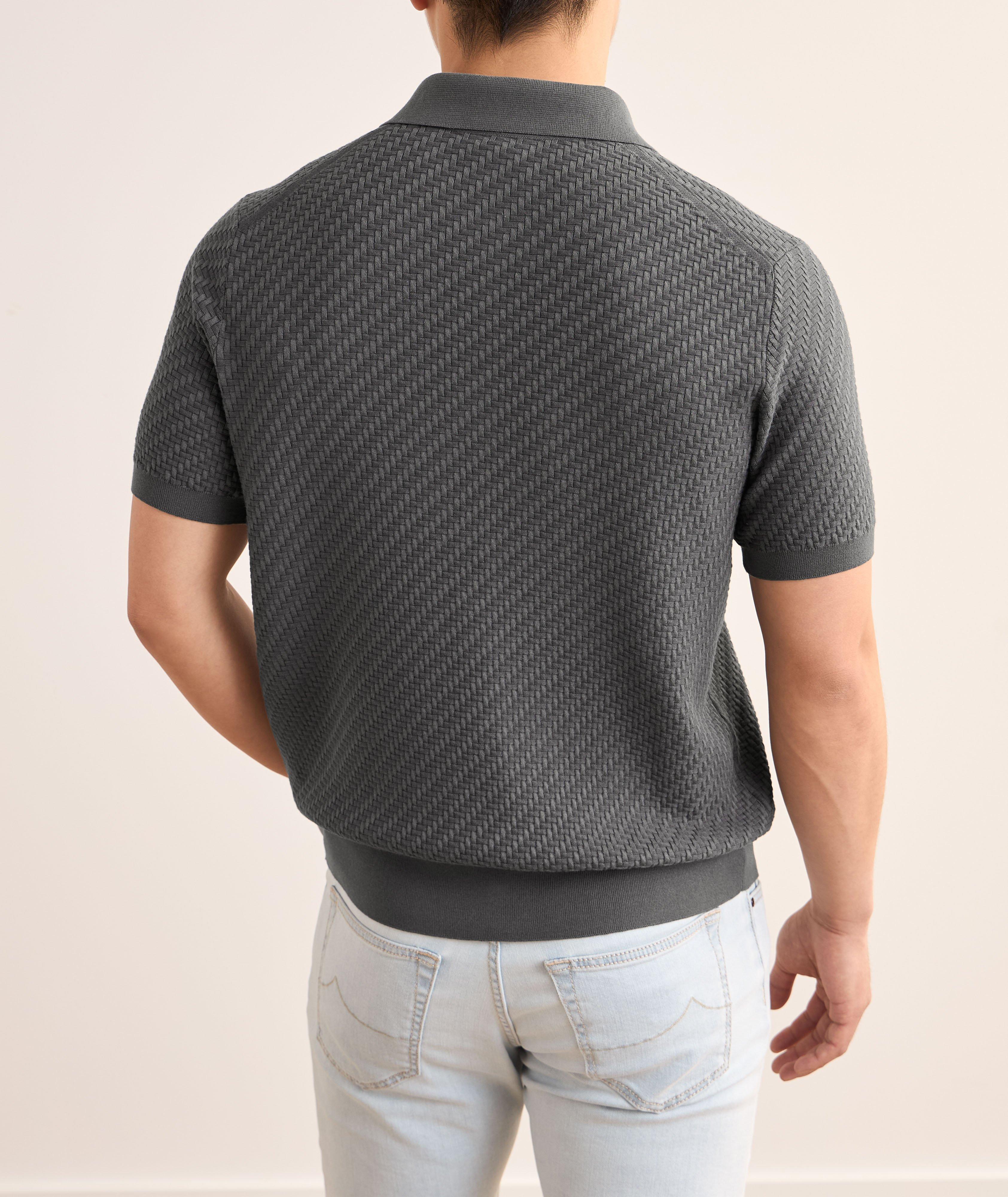 Trama Cotton, Silk & Cashmere Knit Polo image 2