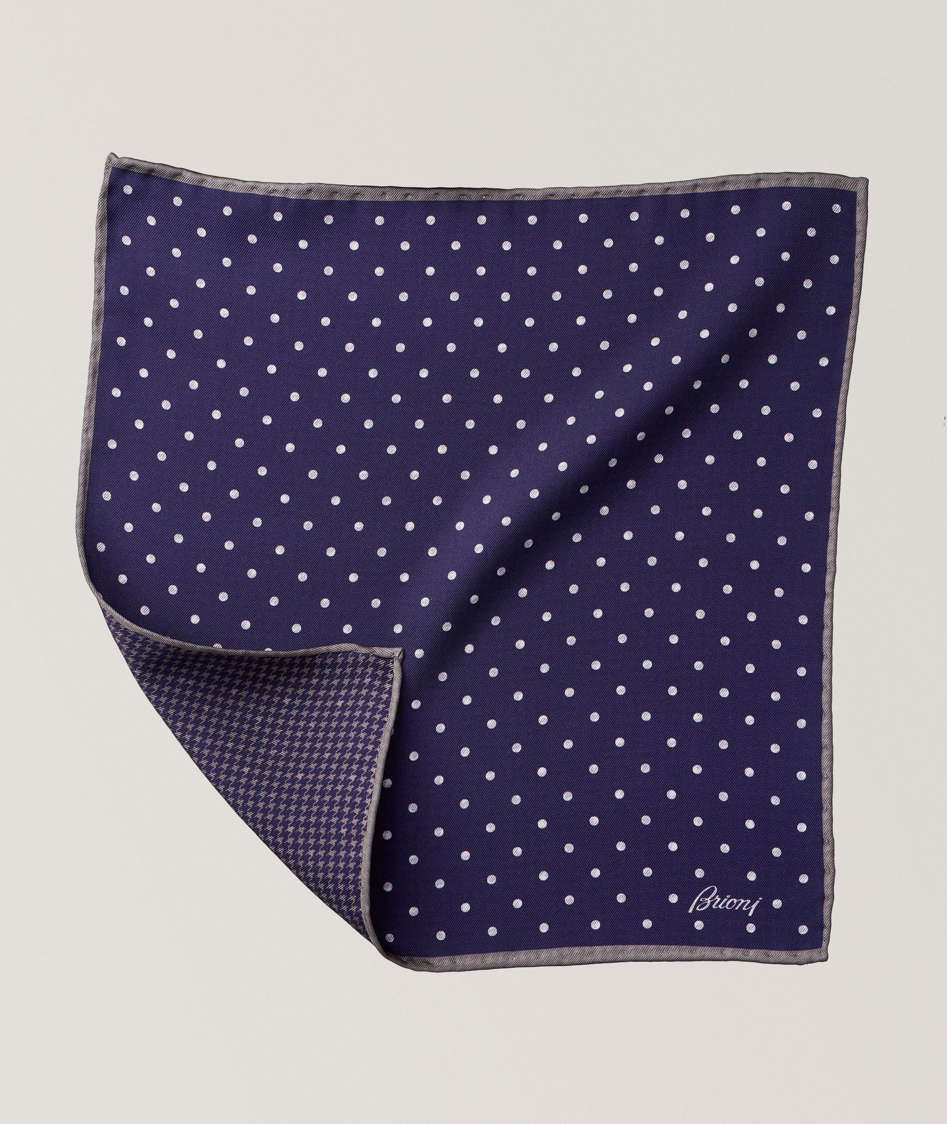 Polka Dot Hand Rolled Silk Handkerchief image 0