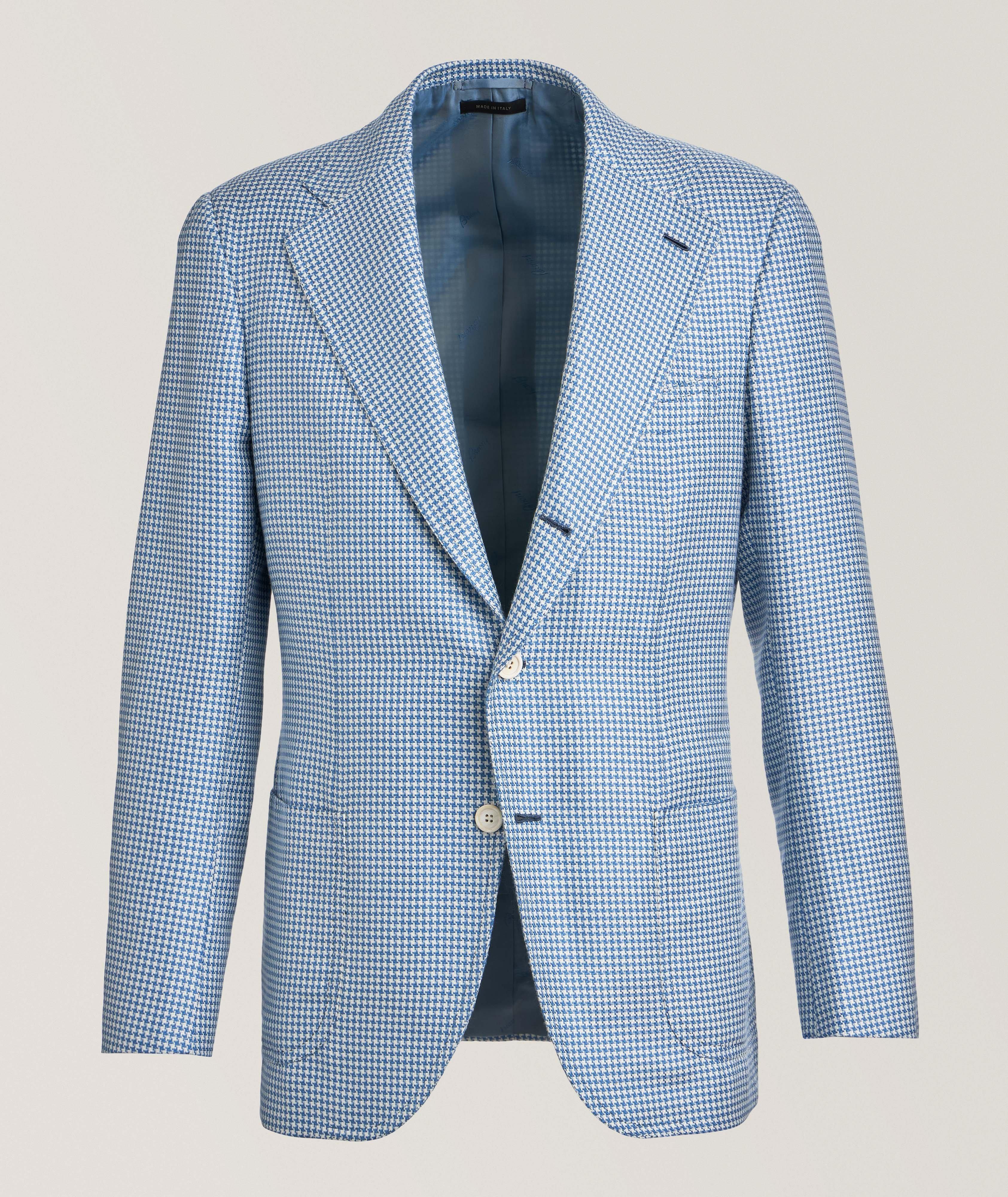 Amalfi Houndstooth Wool-Silk Sport Jacket  image 0