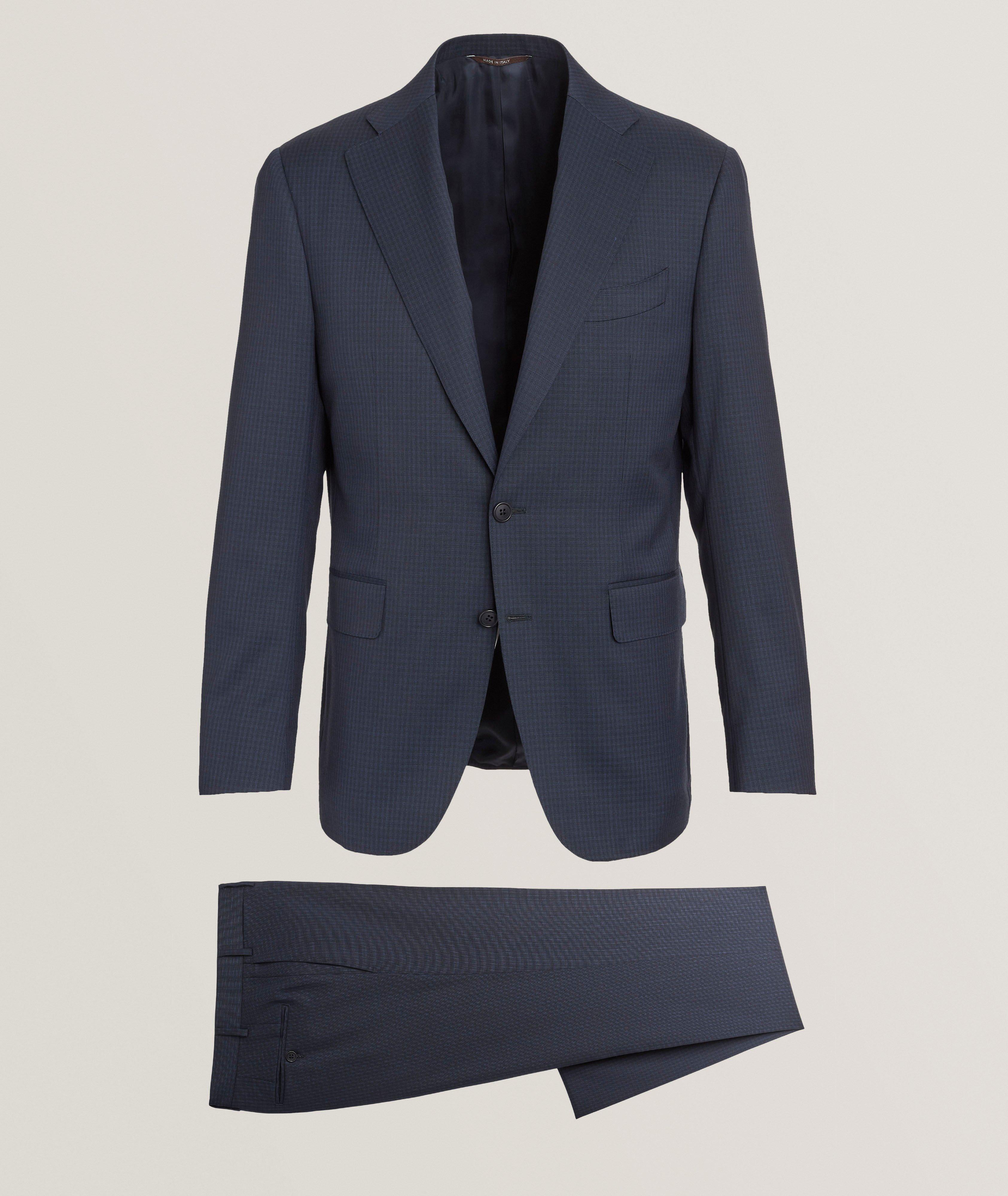 Contrast Mini-Check Wool Suit image 0