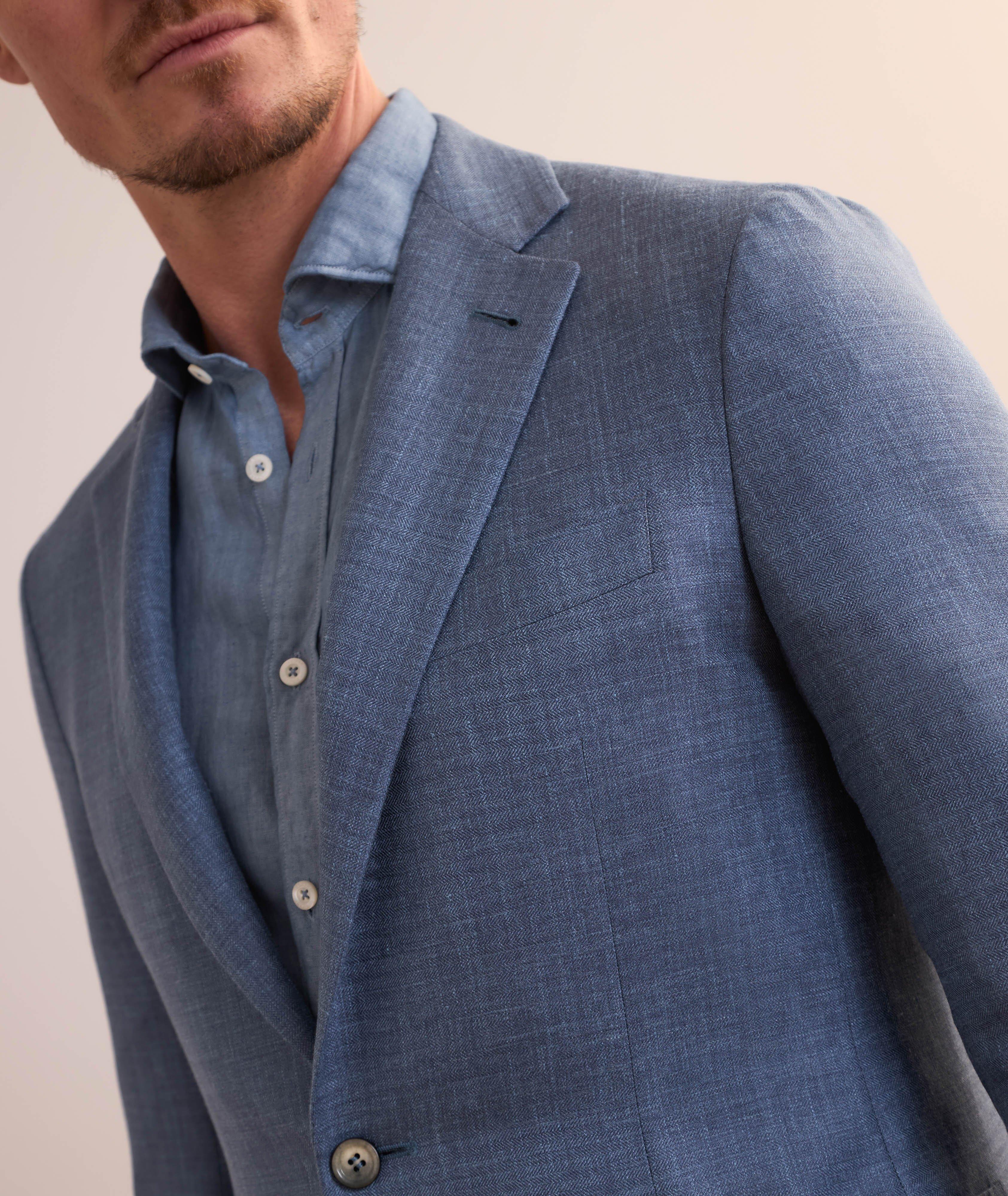 Kei Herringbone Wool-Blend Sport Jacket image 3