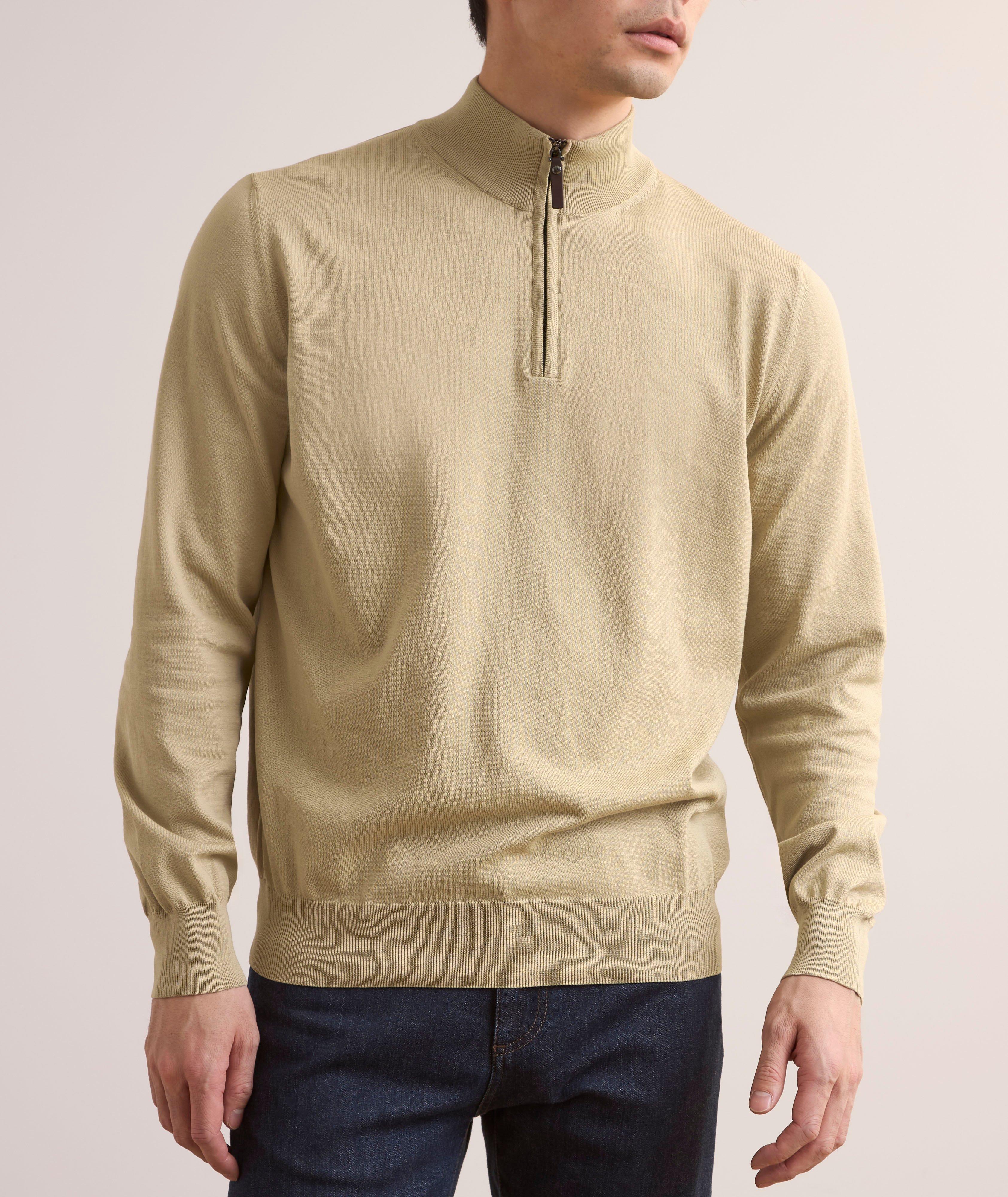 Cotton Half-Zip Sweater image 1