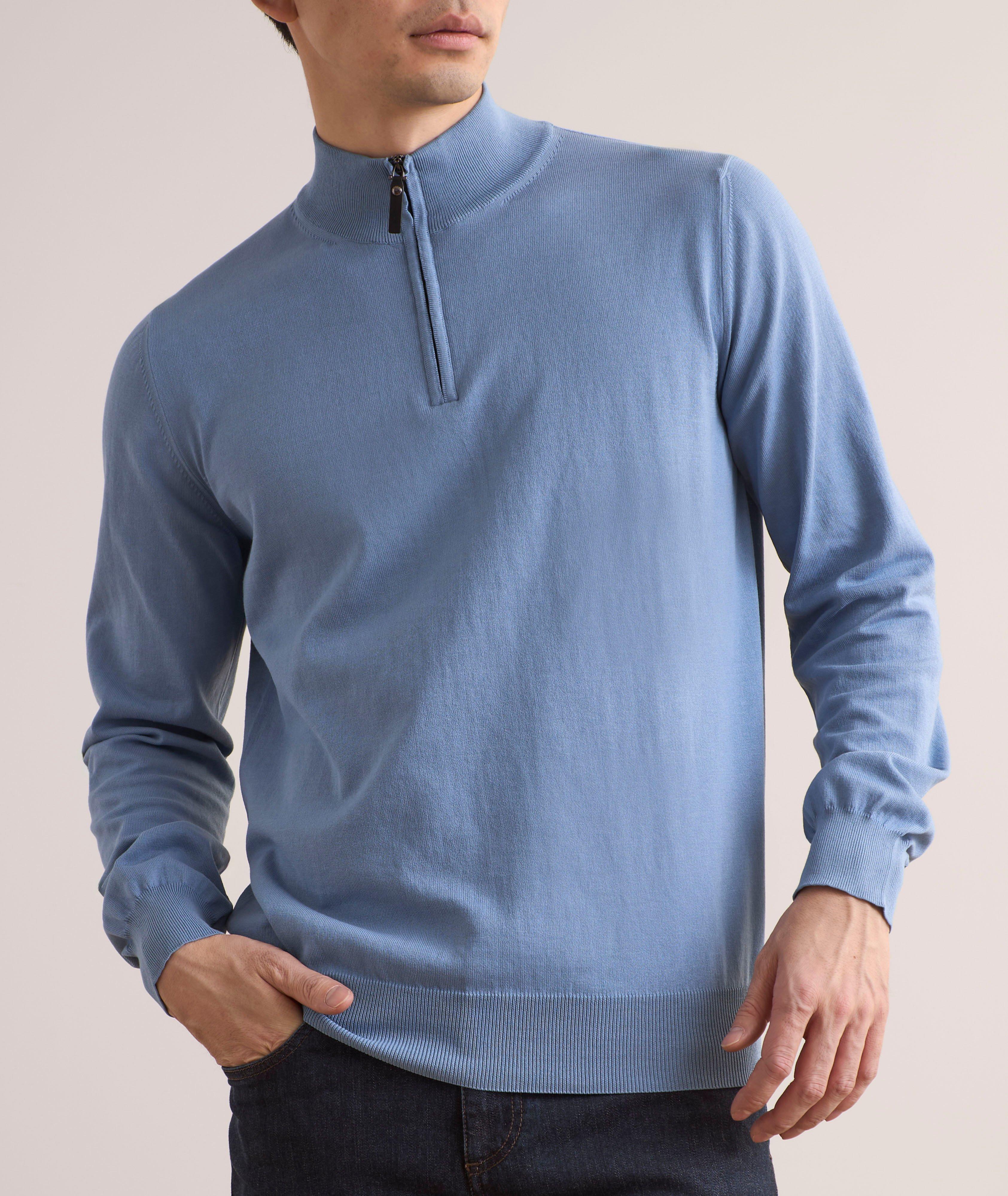 Cotton Half-Zip Sweater image 1