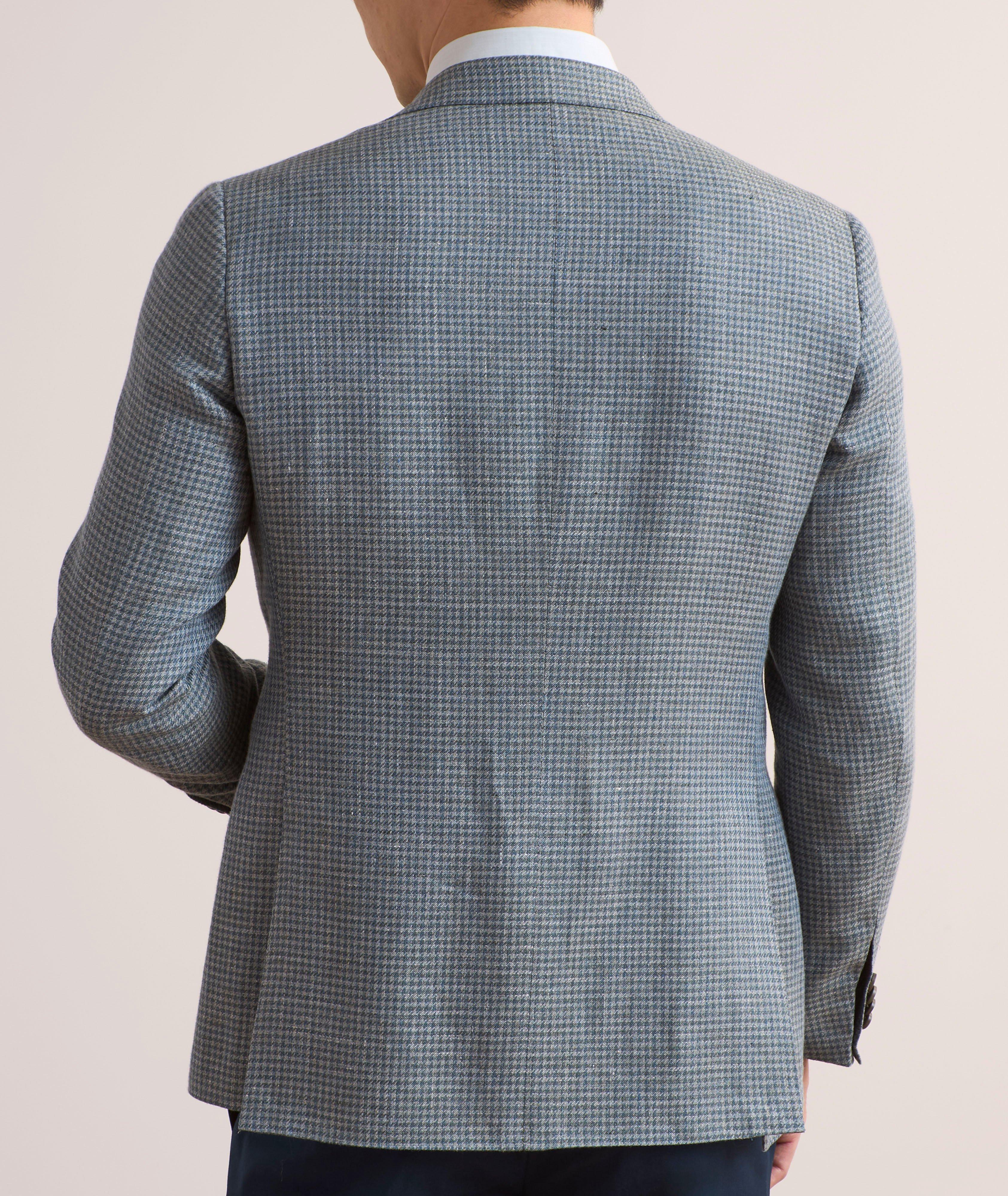 Capri Houndstooth Linen-Wool Sport Jacket  image 2