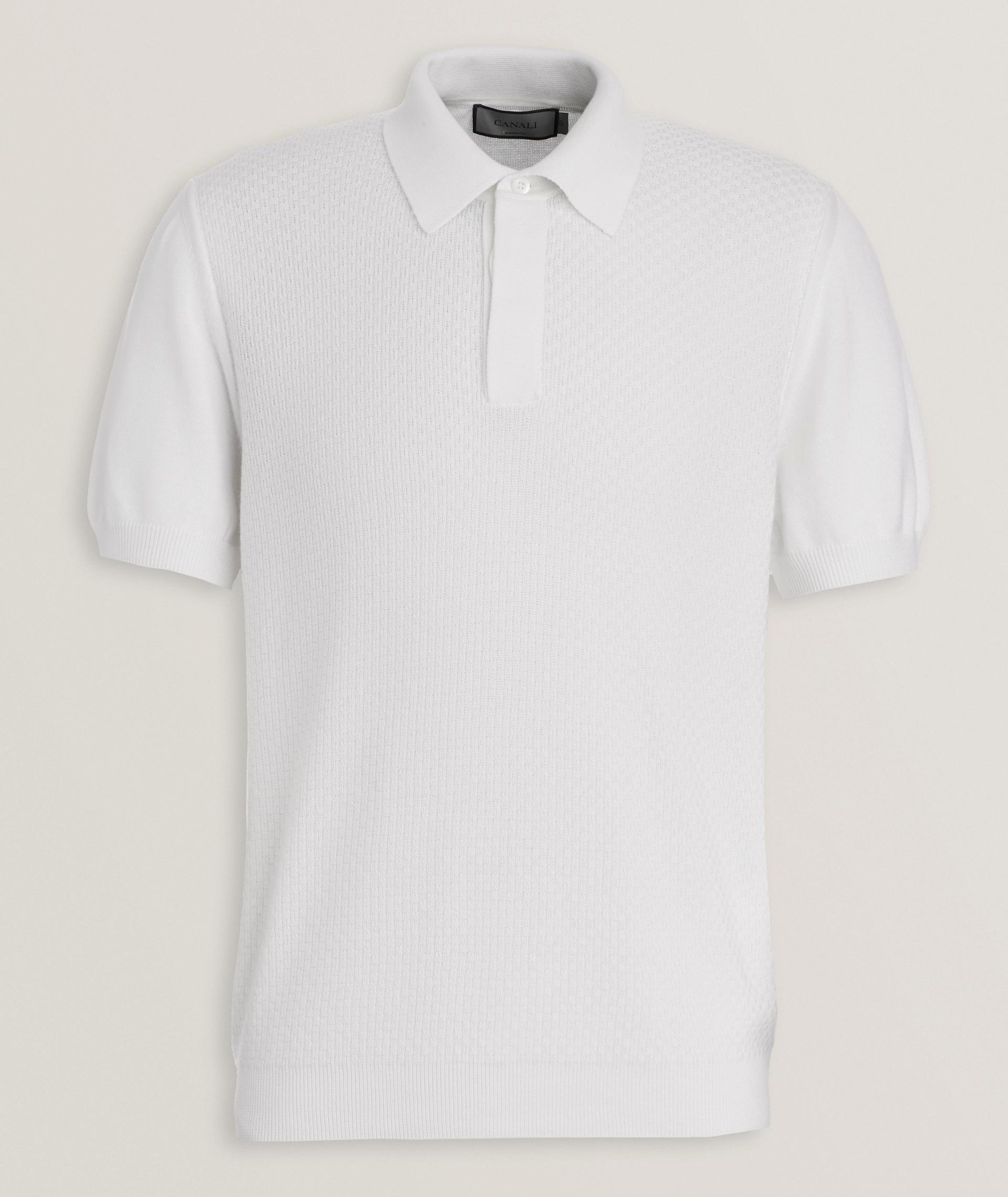 Polo en tricot de coton et de modal image 0