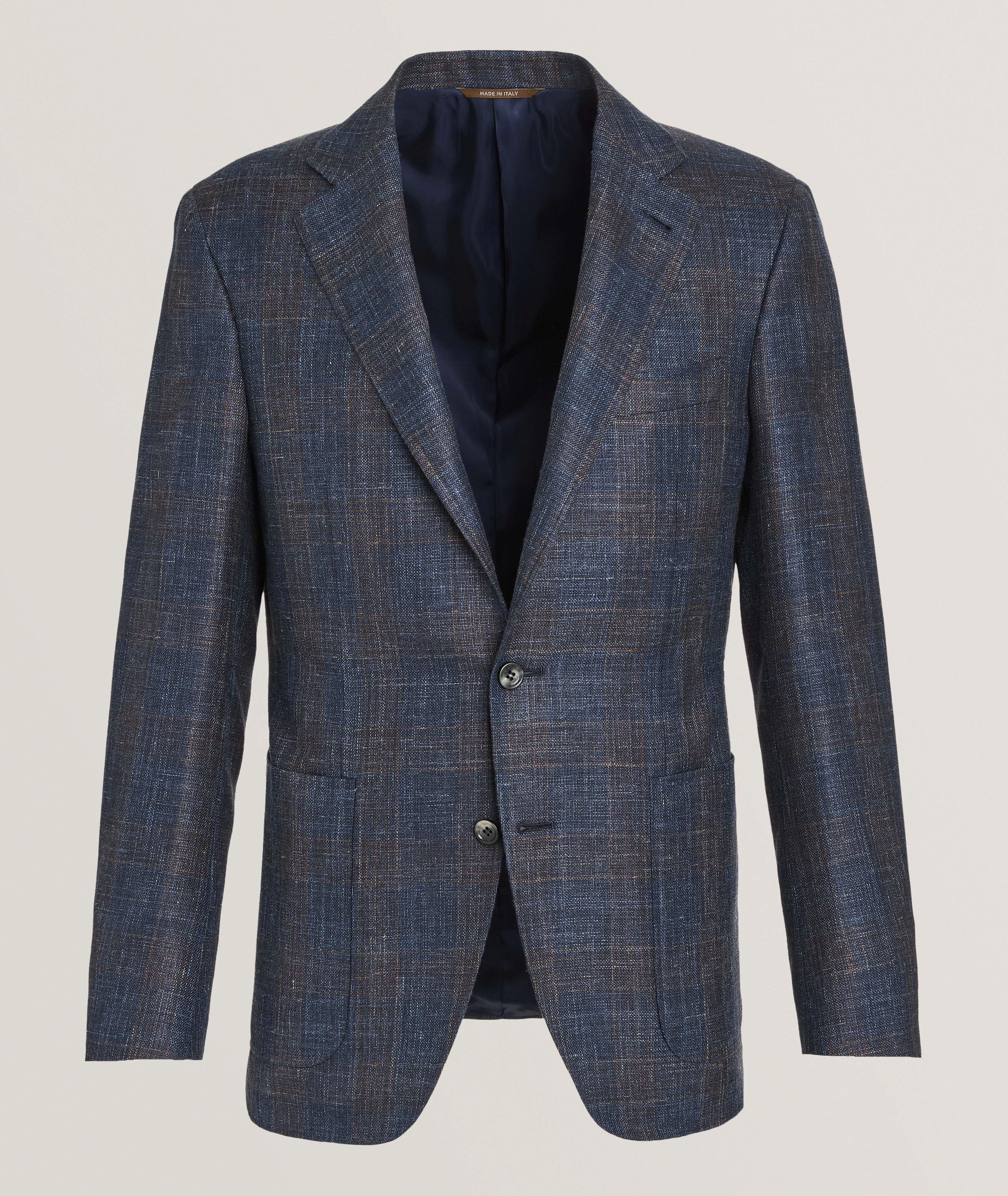 Kei Contrast Check Wool-Blend Sport Jacket image 0