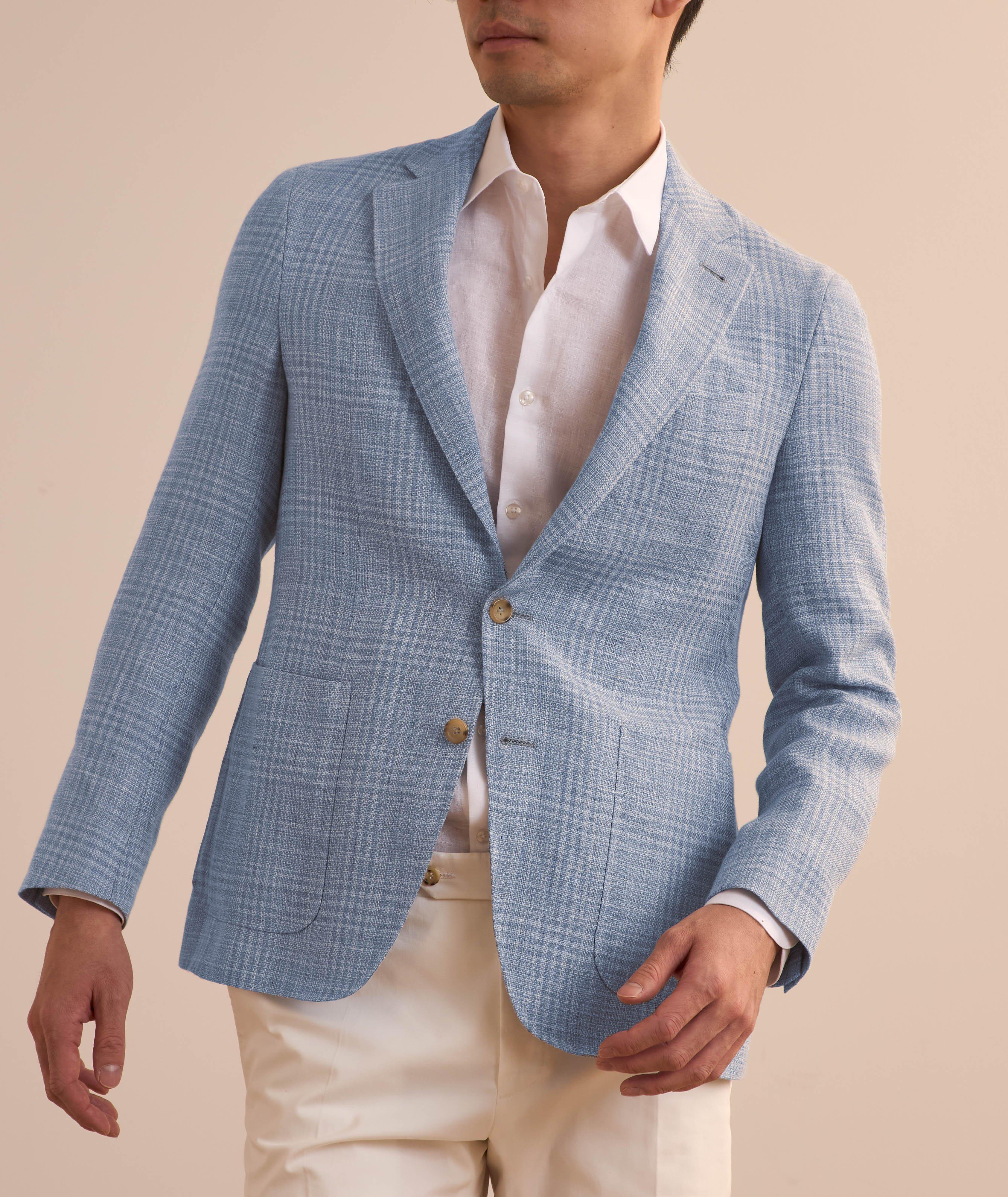 Kei Windowpane Linen-Wool Sport Jacket image 1