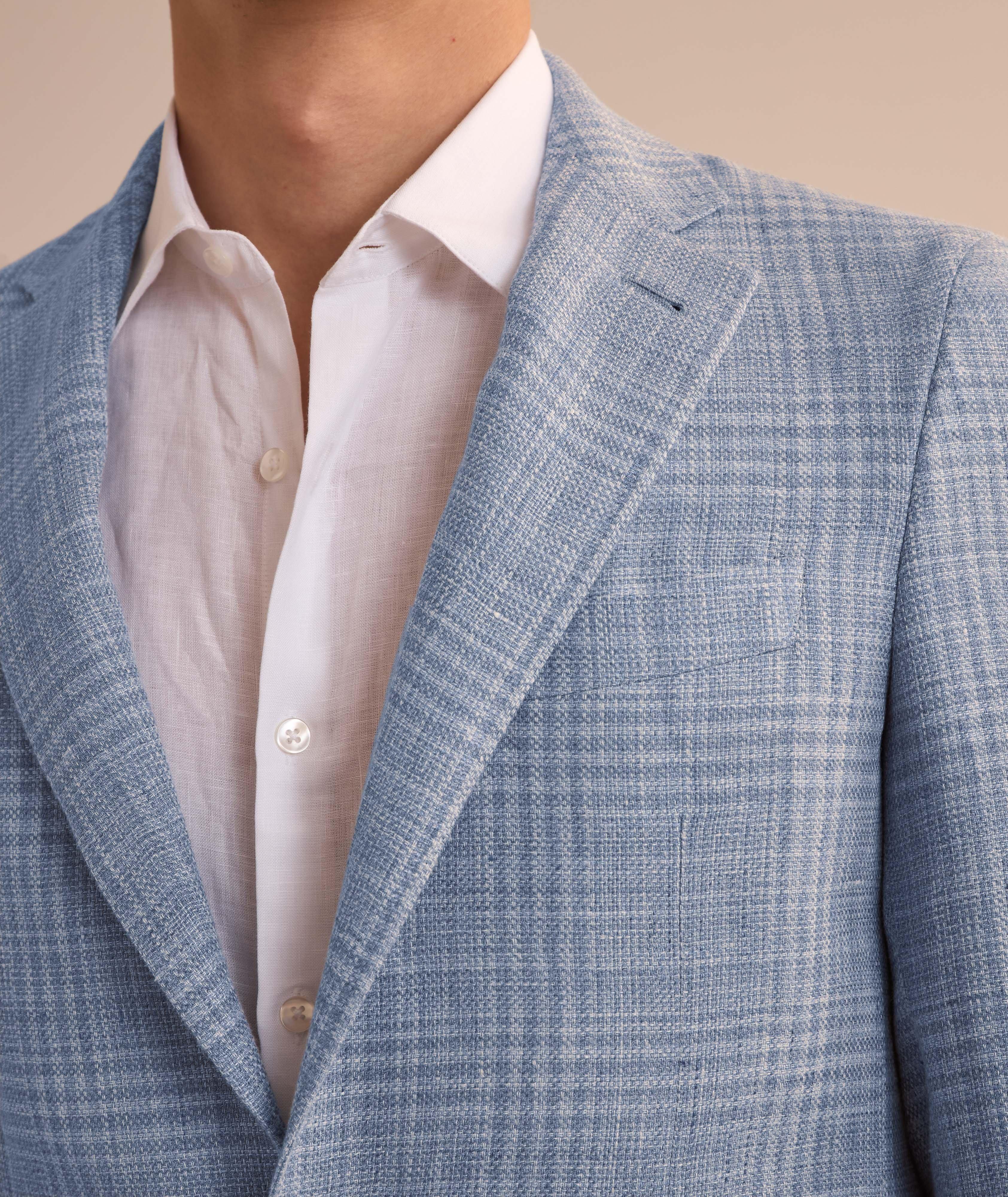 Kei Windowpane Linen-Wool Sport Jacket image 3