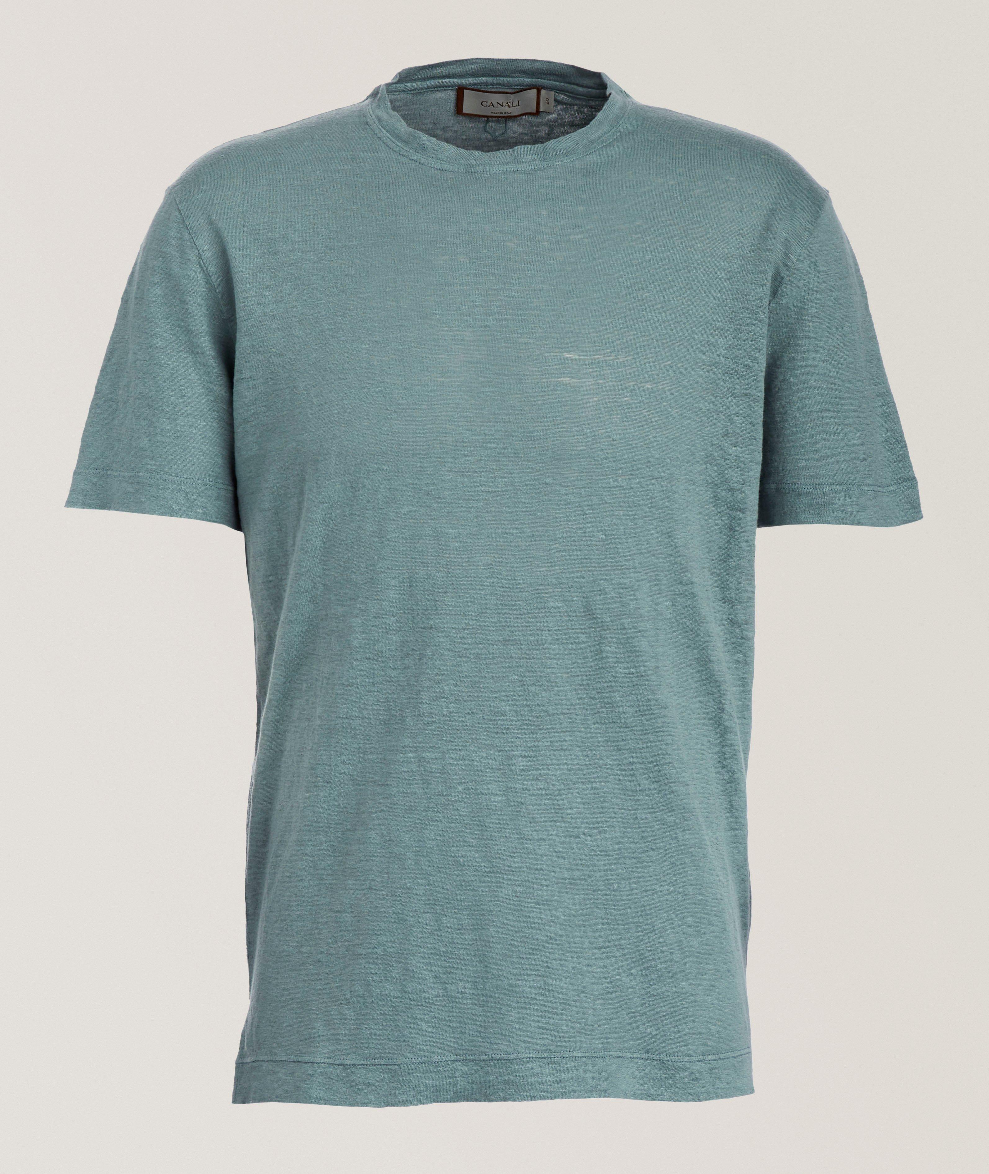 T-shirt en lin teint en pièce image 0
