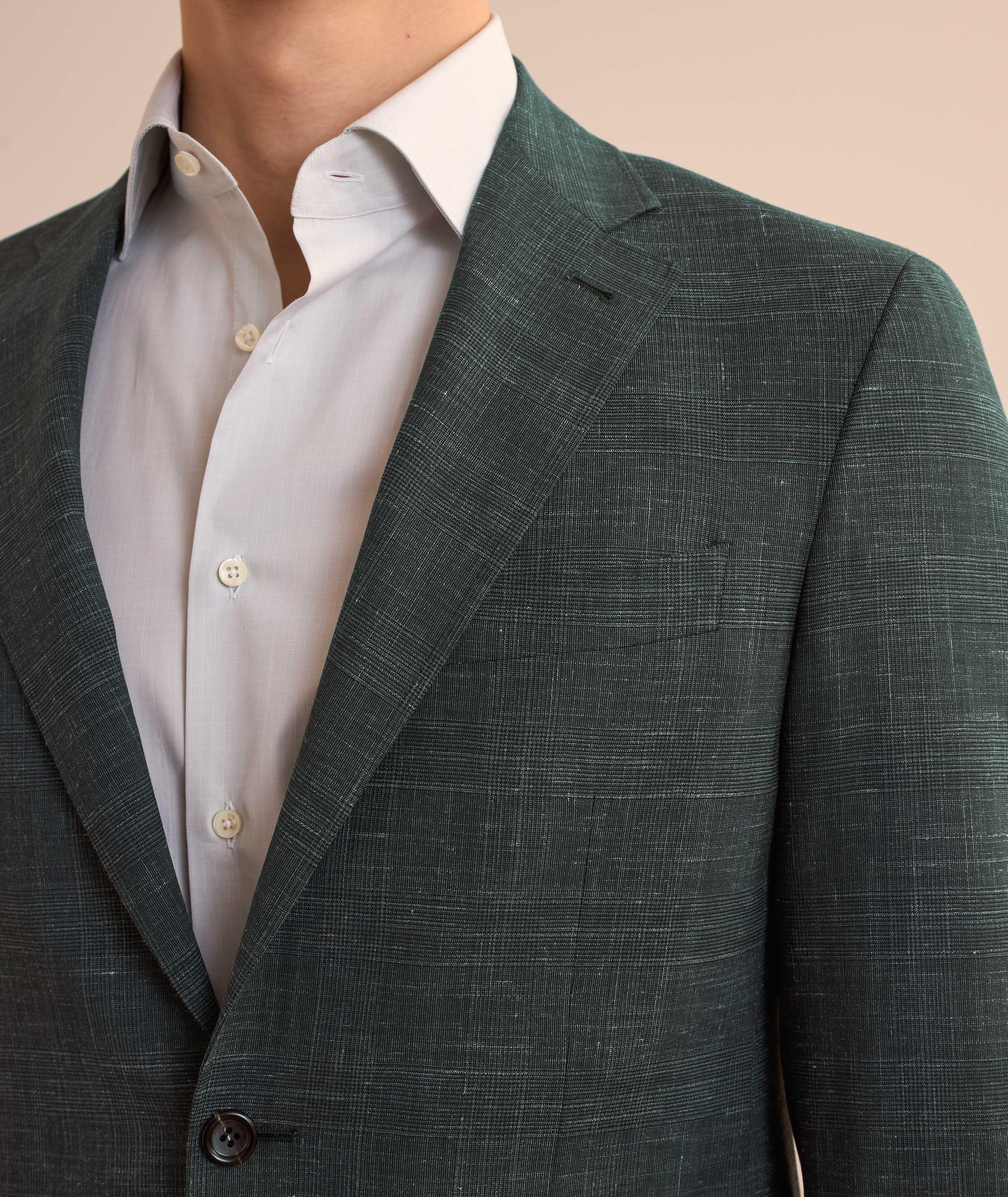 Kei Denim-Effect Check Wool-Blend Suit image 3