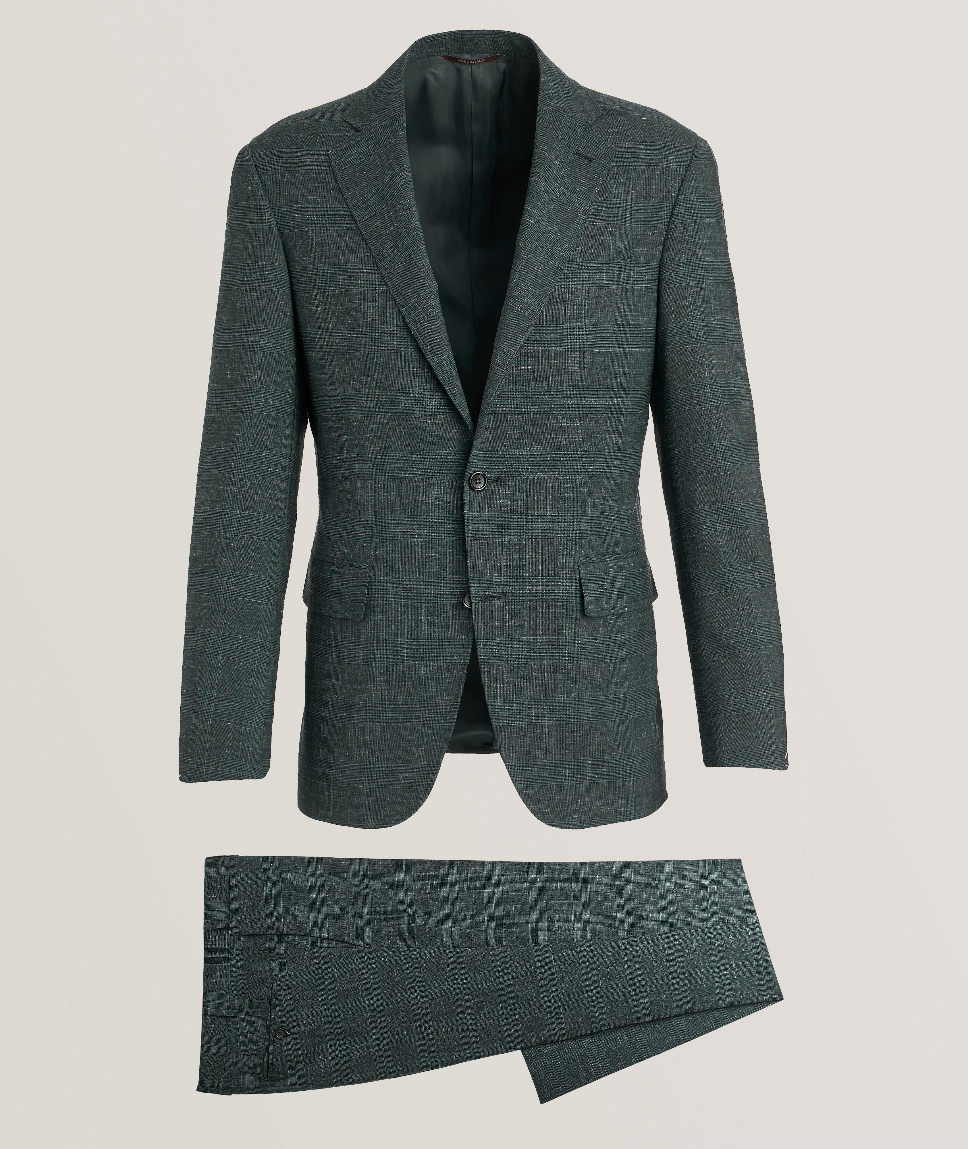 Kei Denim-Effect Check Wool-Blend Suit image 0