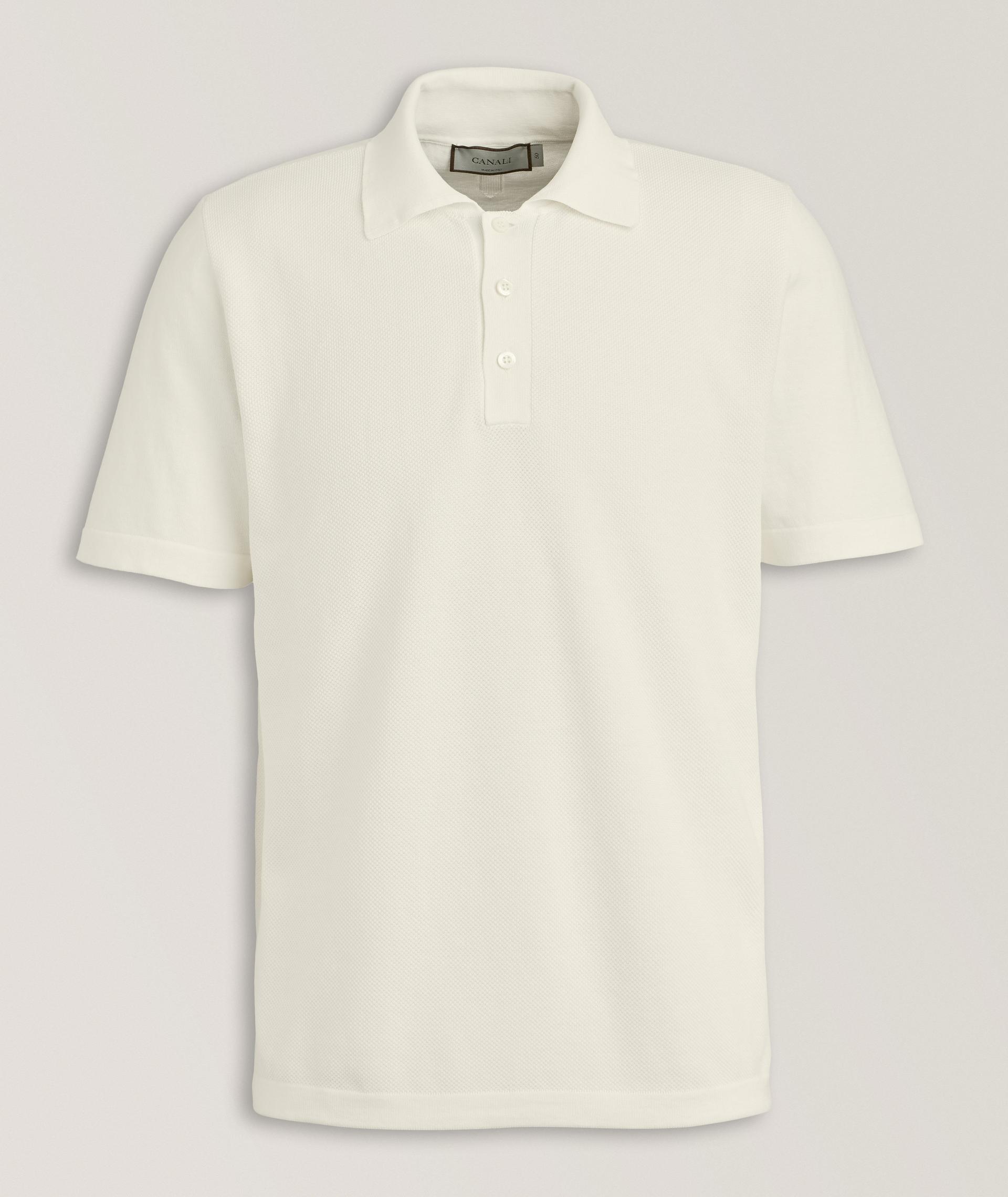 Tonal Textured Cotton Polo image 0